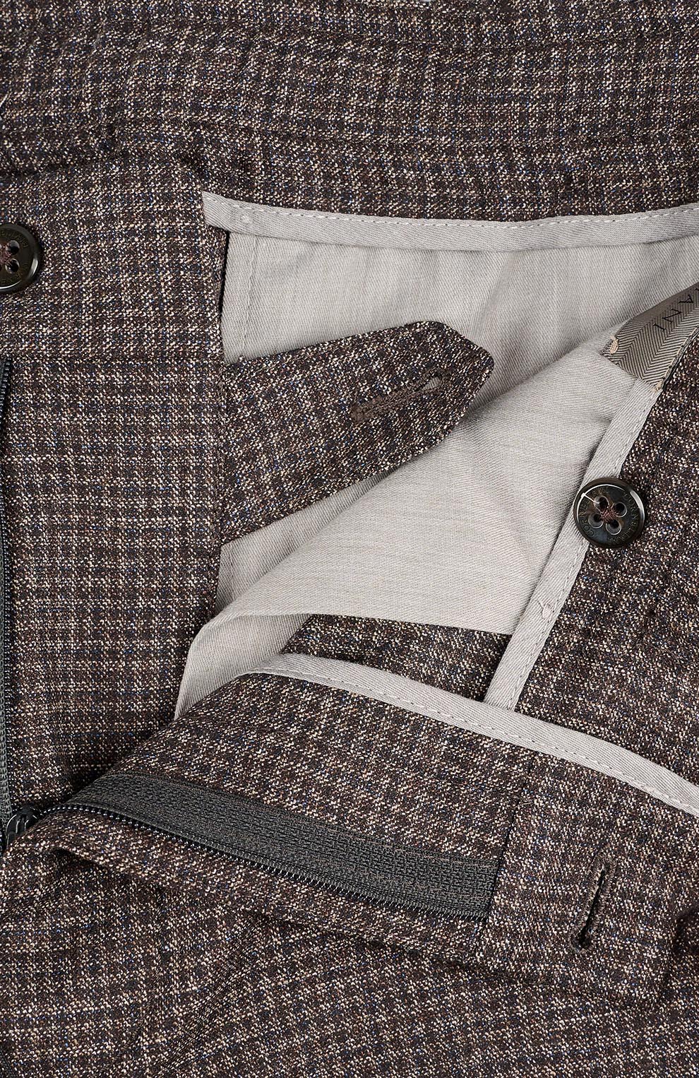 Шерстяные брюки в мелкую клетку