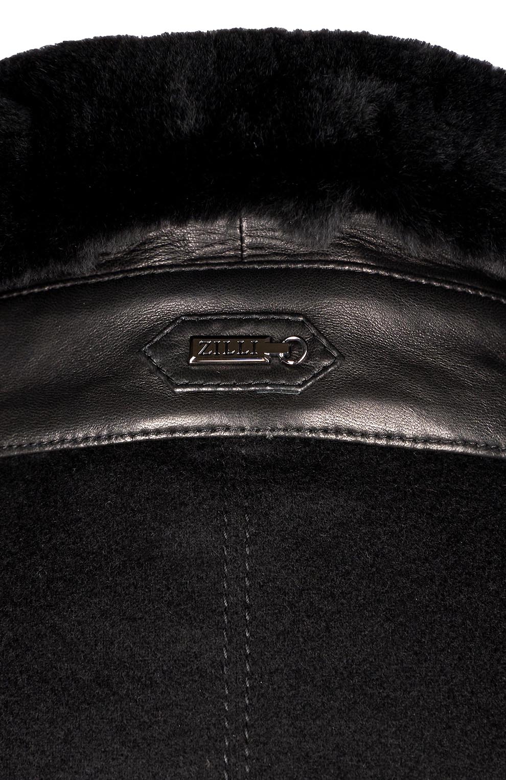 Куртка из кашемира с воротником из меха бобра