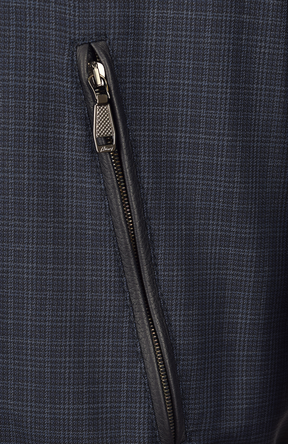 Бомбер с рукавами из кожи оленя