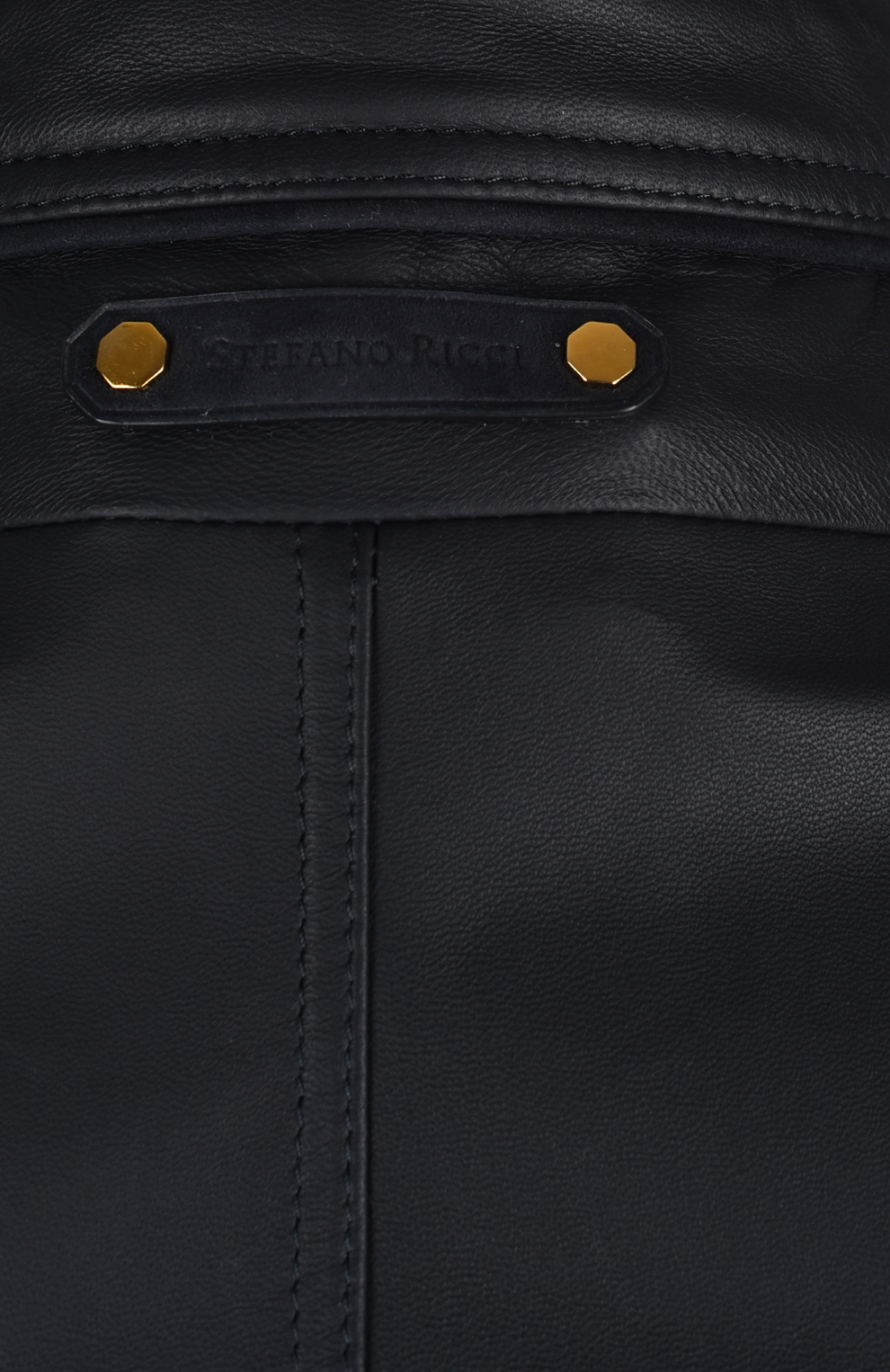 Куртка-бомбер из кожи ягнёнка с декором из овчины