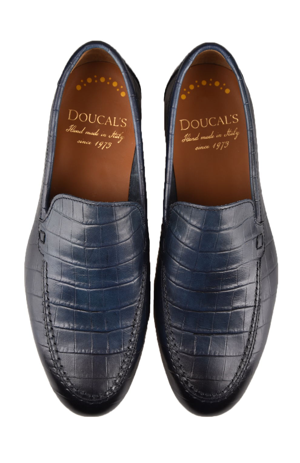 Лоферы с тиснением под кожу крокодила