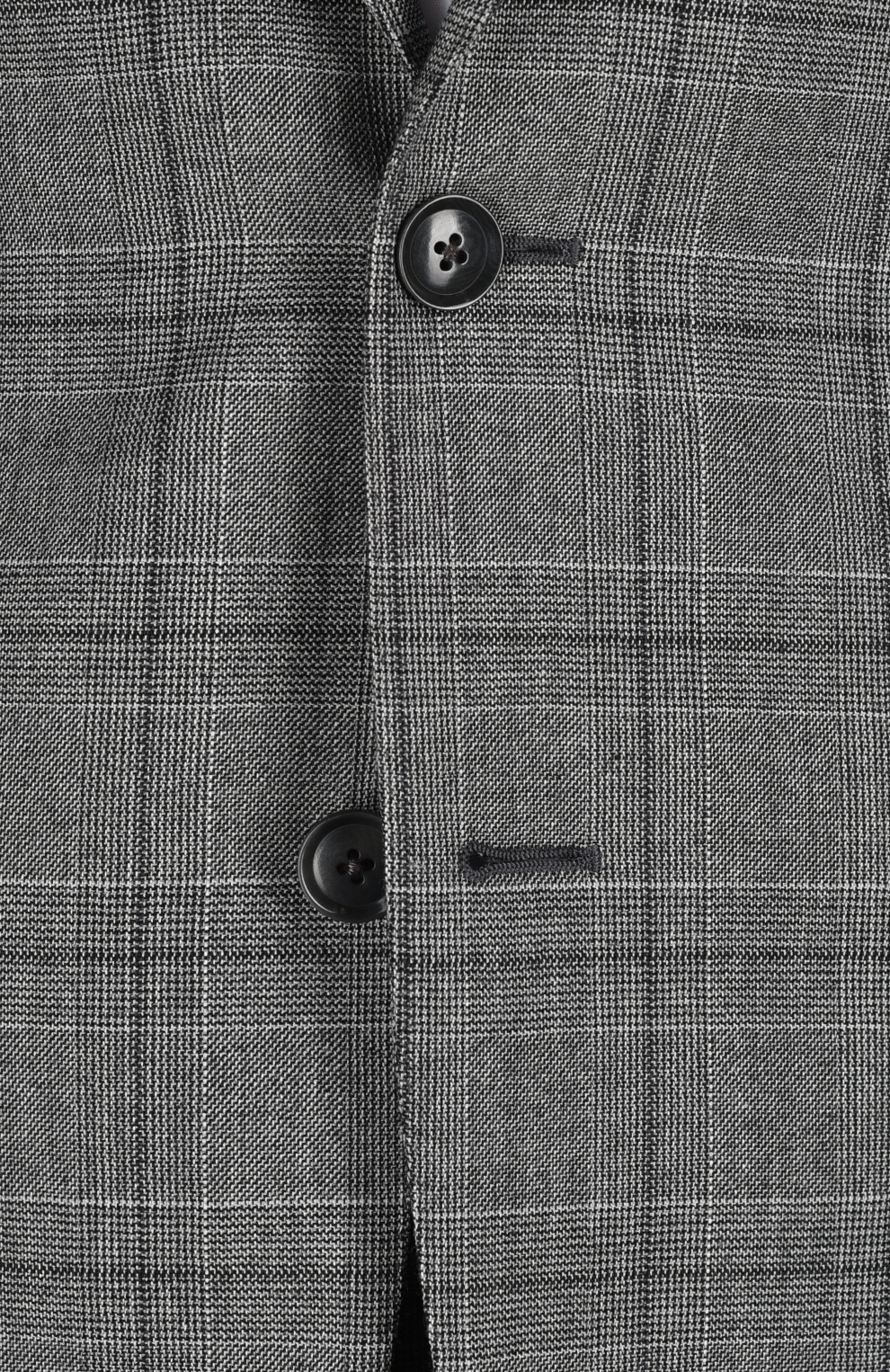 Шерстяной однобортный костюм в клетку