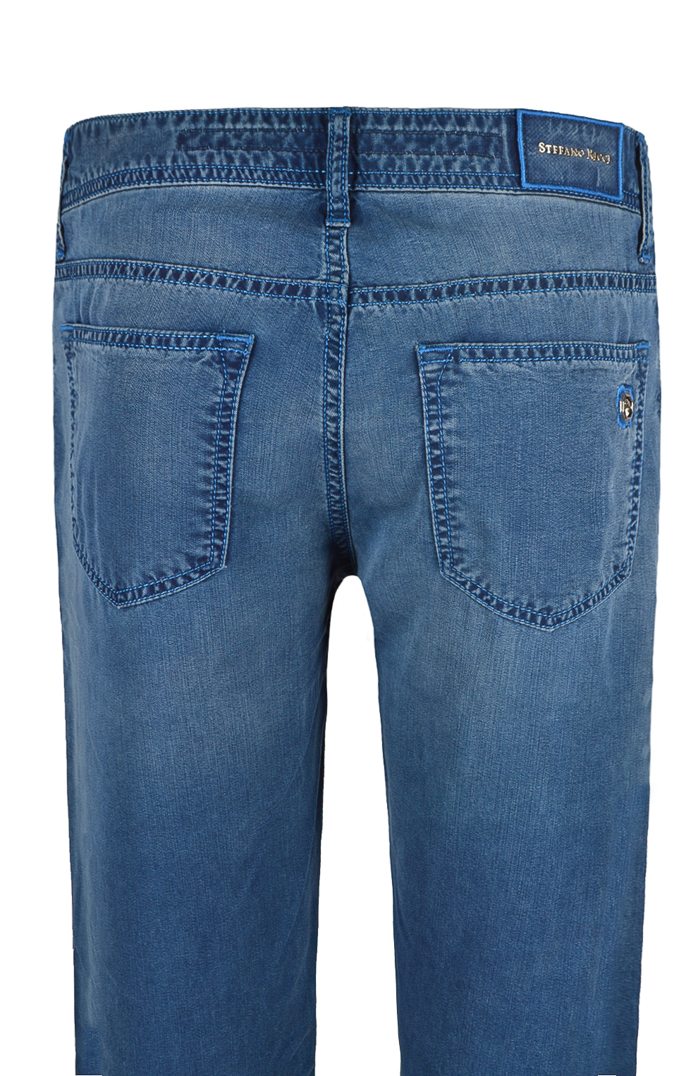 Джинсы с контрастной строчкой