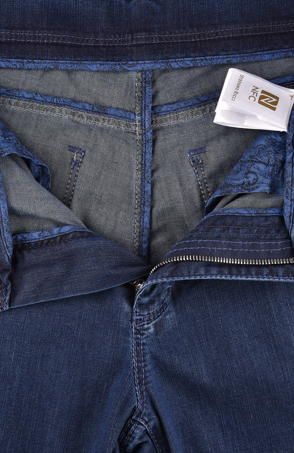 Джинсы с полуэластиным поясом