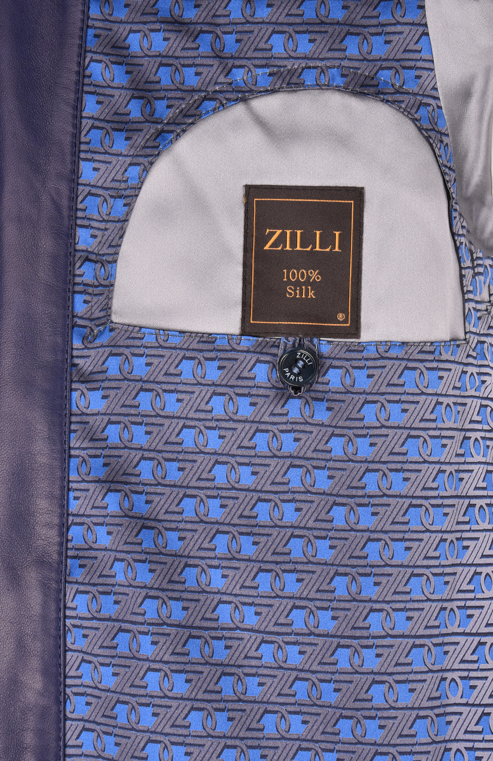 Куртка из кожи и шёлка