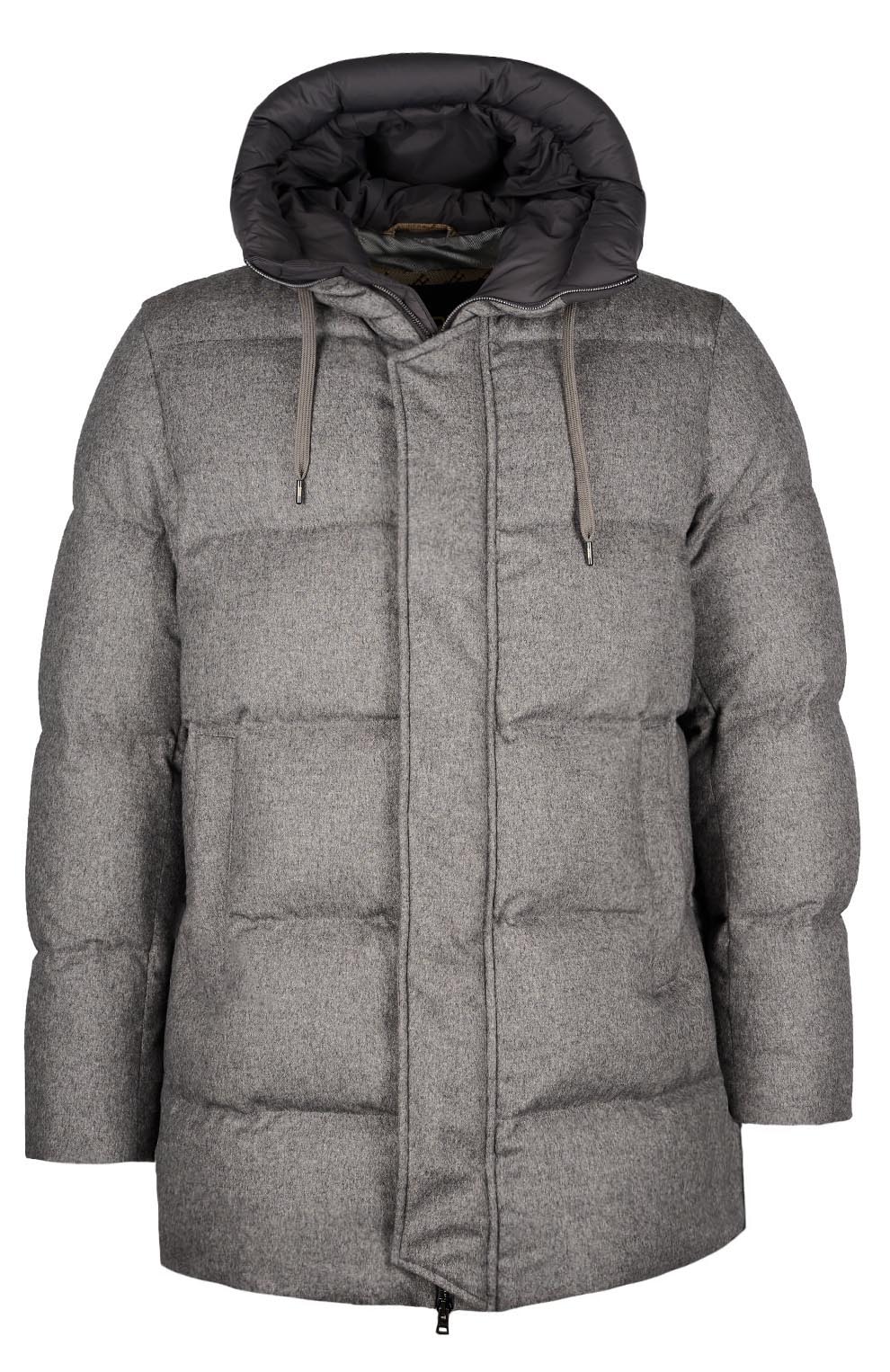 Пуховик из кашемира и шёлка