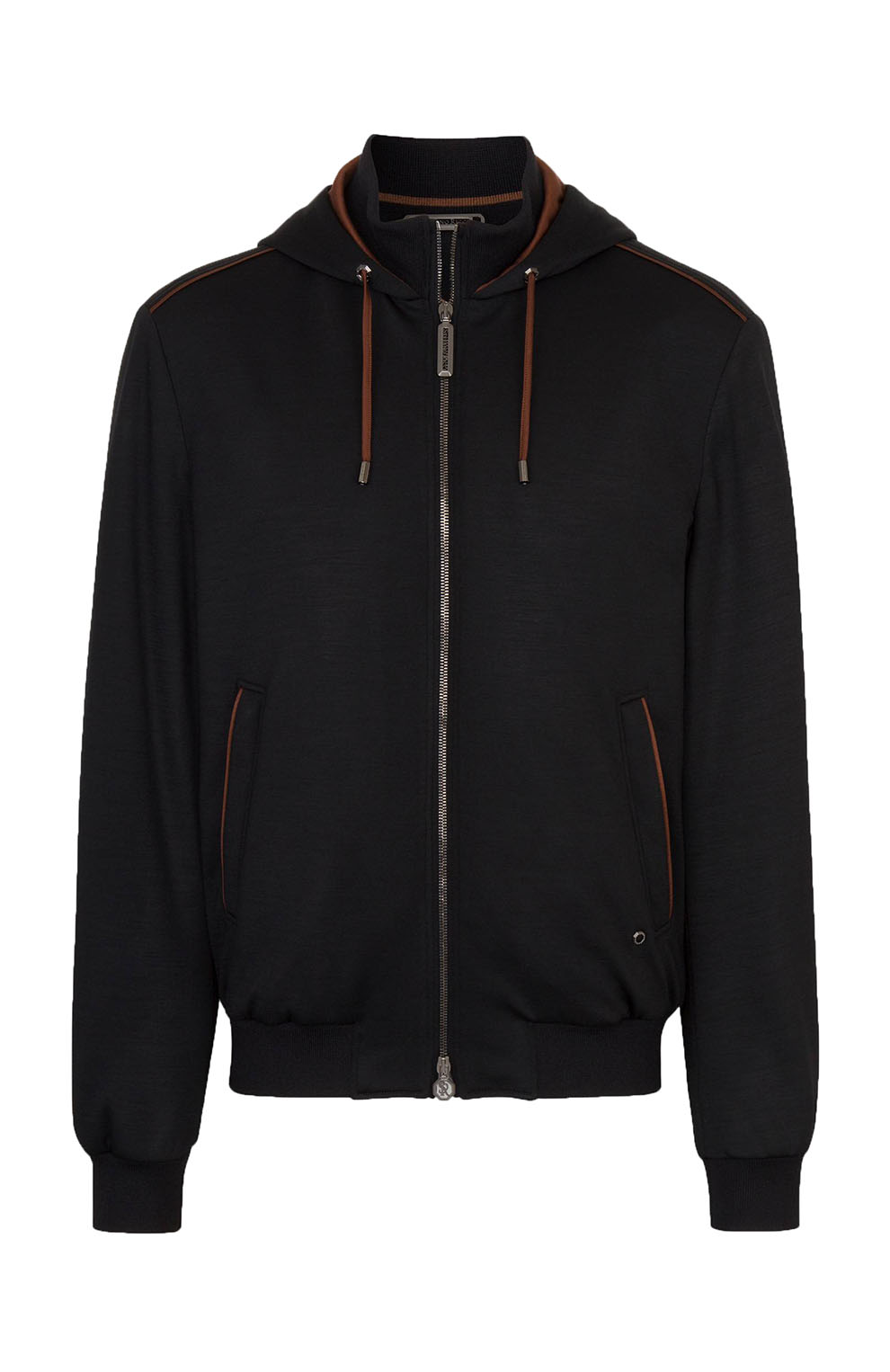 Шерстяная куртка-блузон с капюшоном