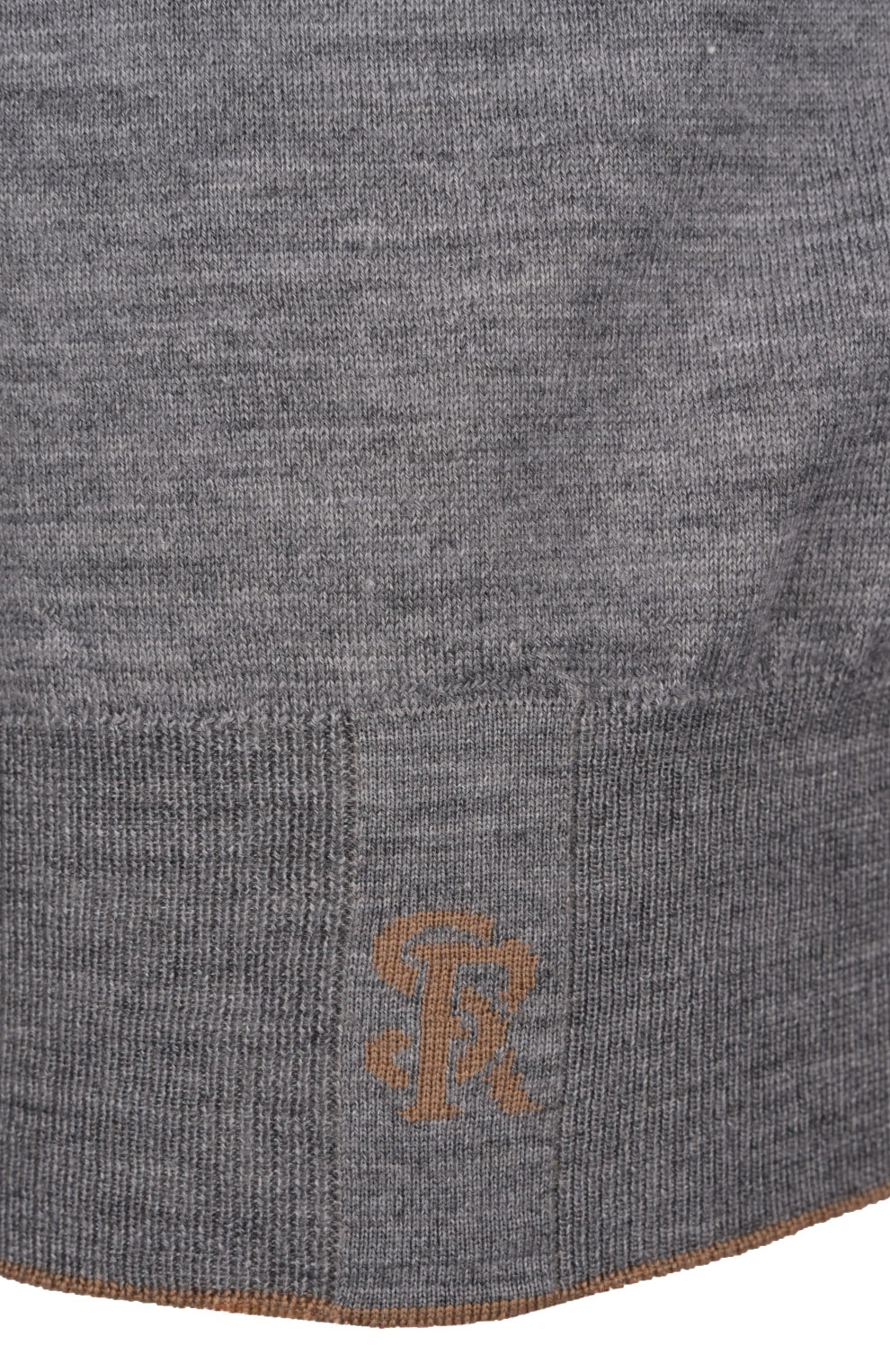 Трикотажный джемпер с воротом-стойкой из смеси шерсти, шёлка и кашемира