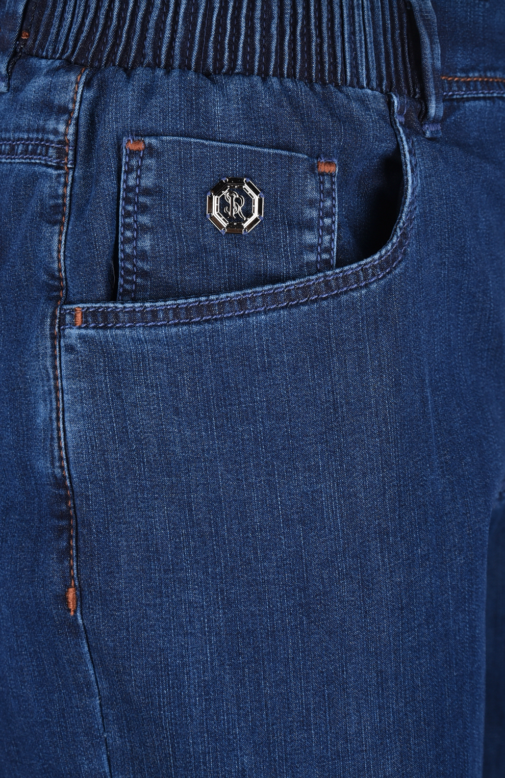 Джинсы с полуэластиным поясом