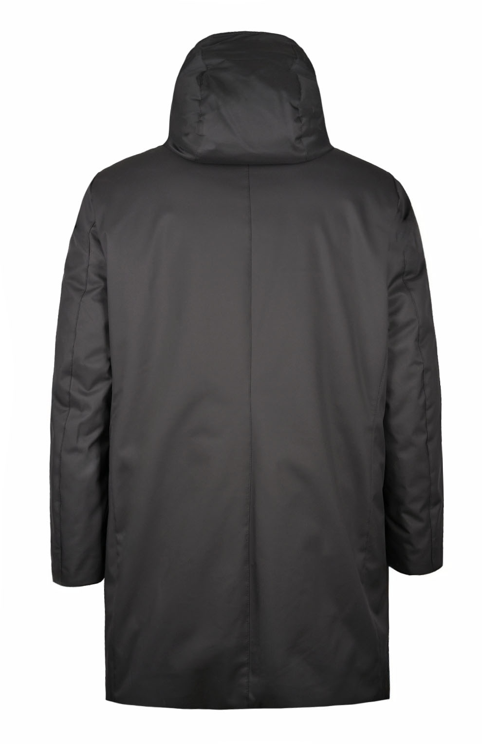 Пуховое пальто с меховым воротником