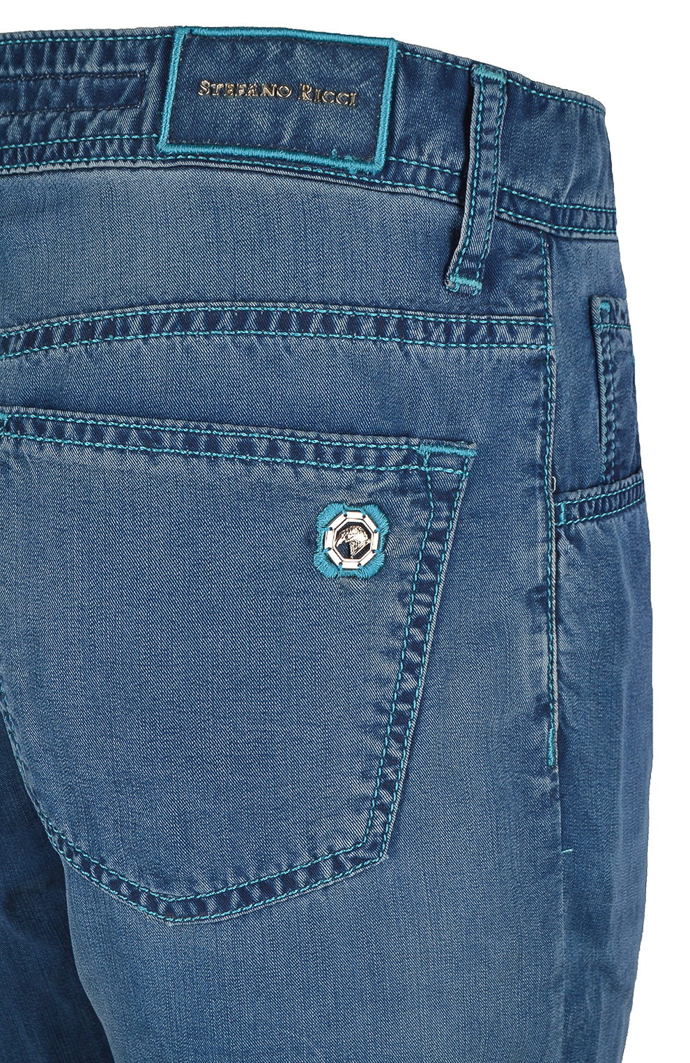 Джинсы с контрастной строчкой