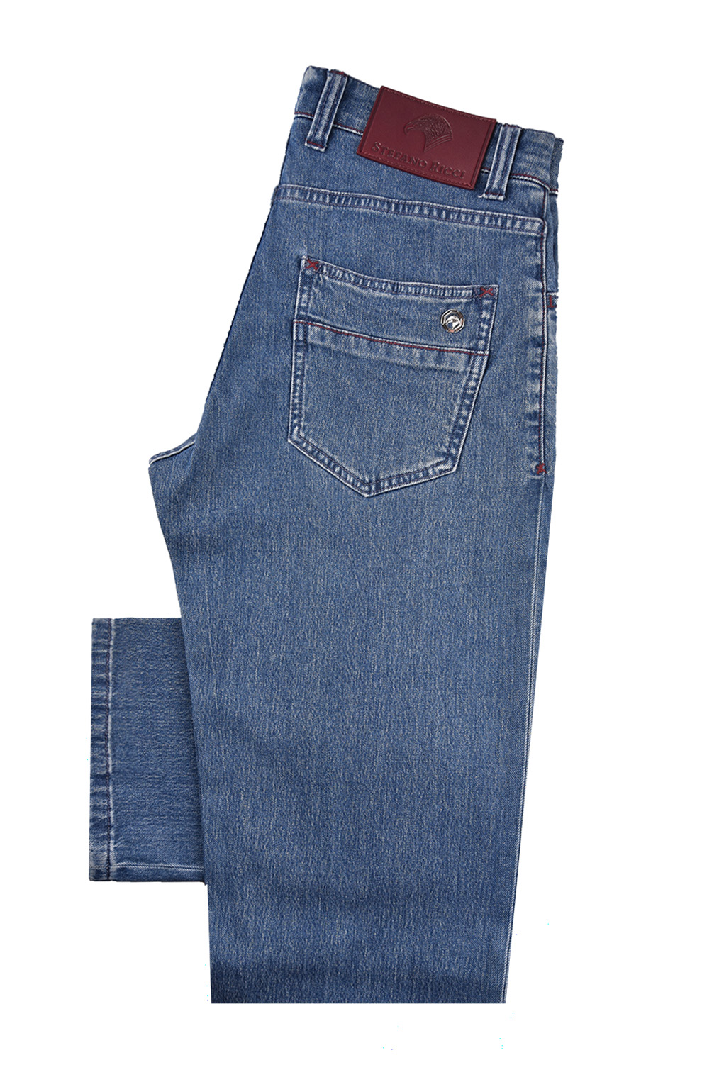 Джинсы с контрастной строчкой