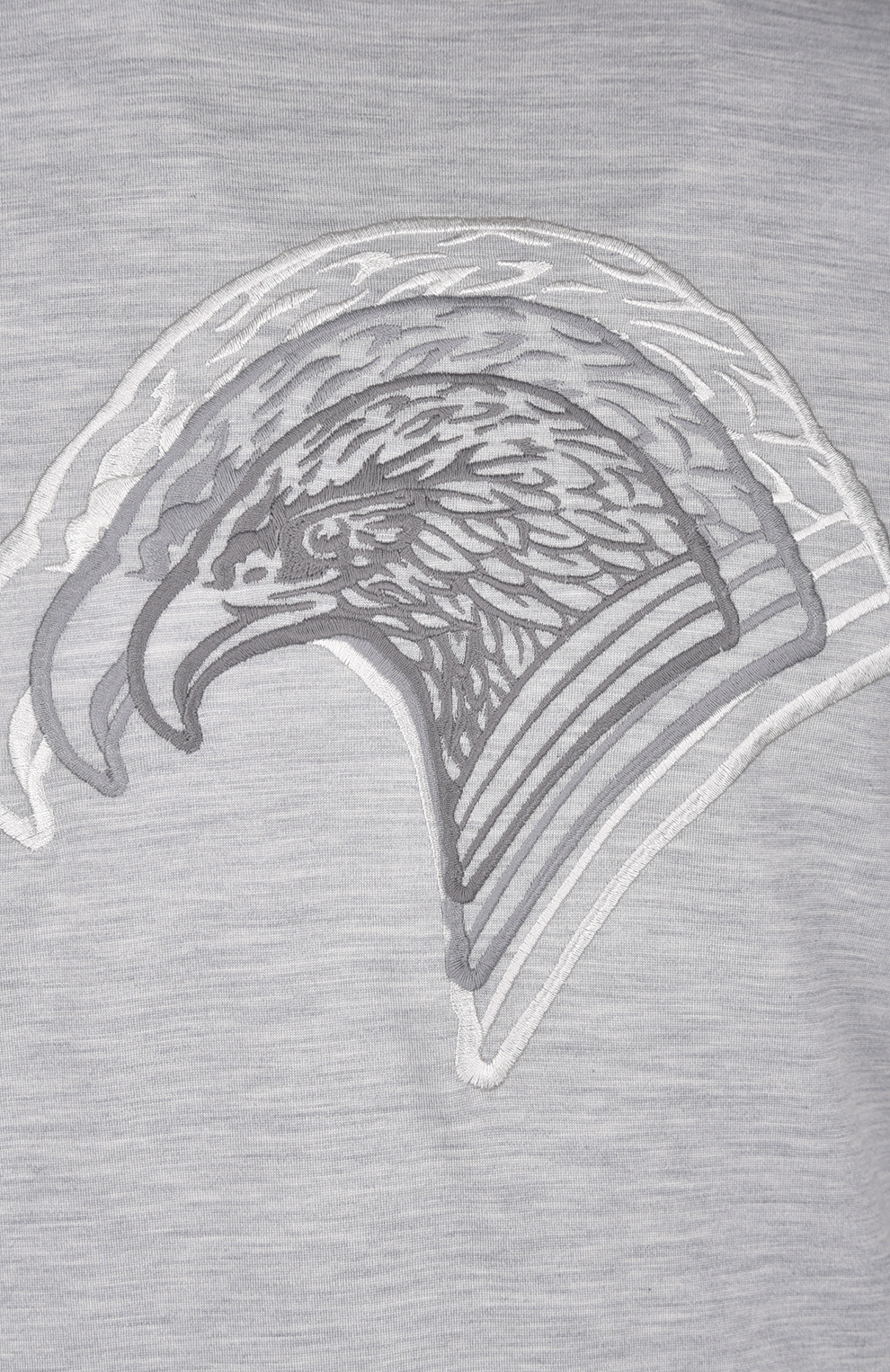 Футболка из шёлка и хлопка с трикотажными элементами