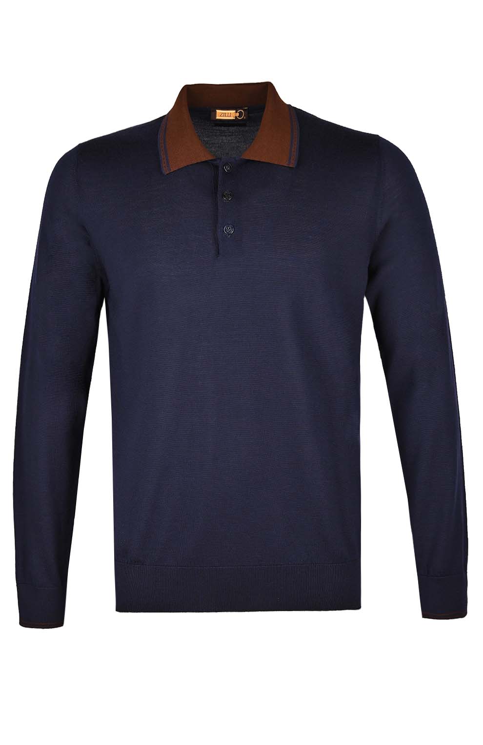 Поло из смеси шерсти, шёлка и кашемира