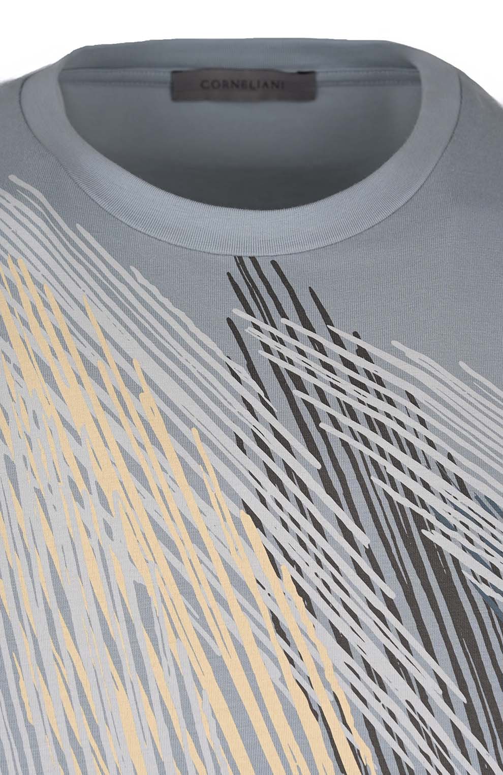 Футболка из эластичного хлопка с абстрактным принтом 