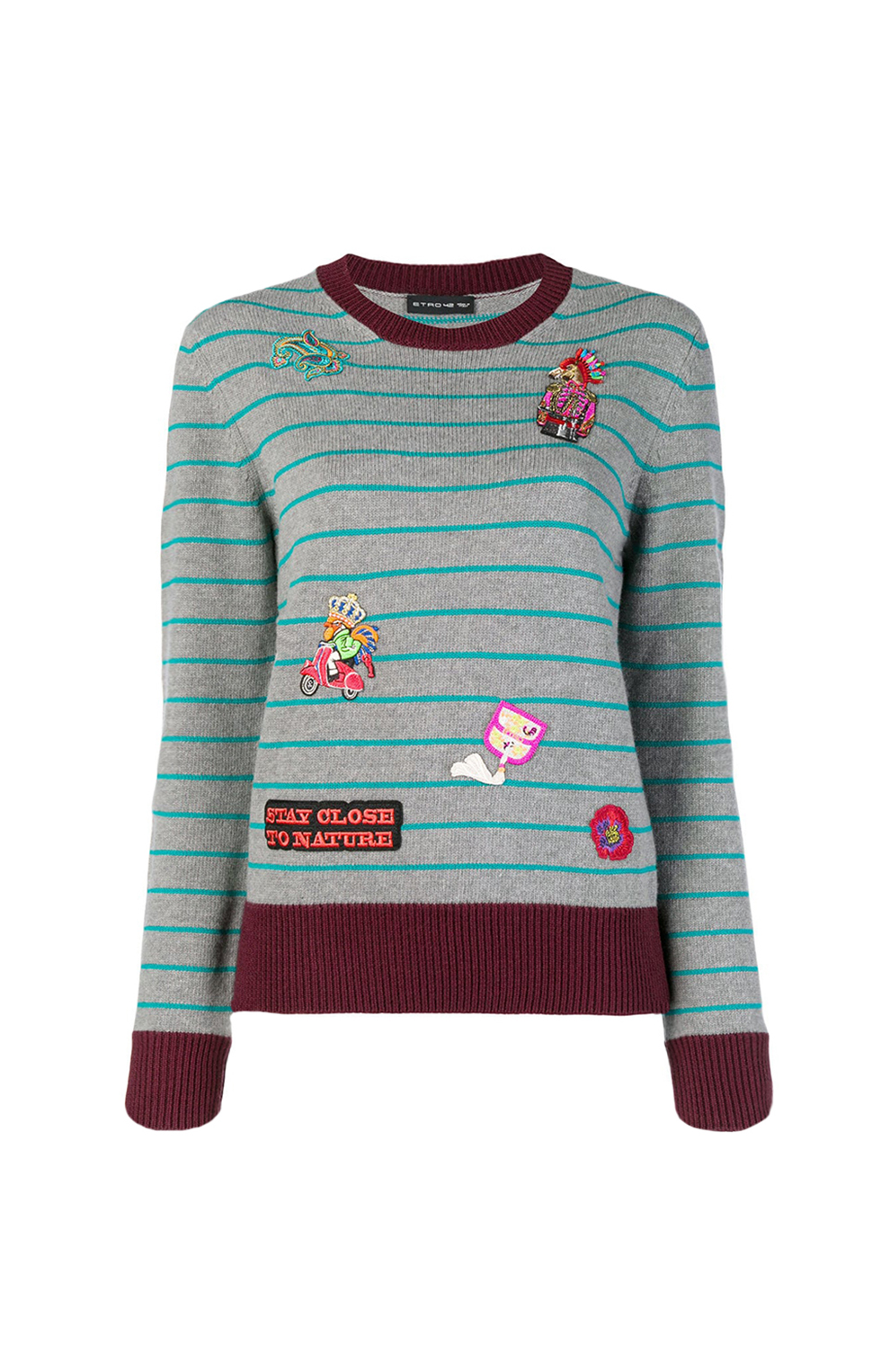 Шерстяной джемпер с аппликациями