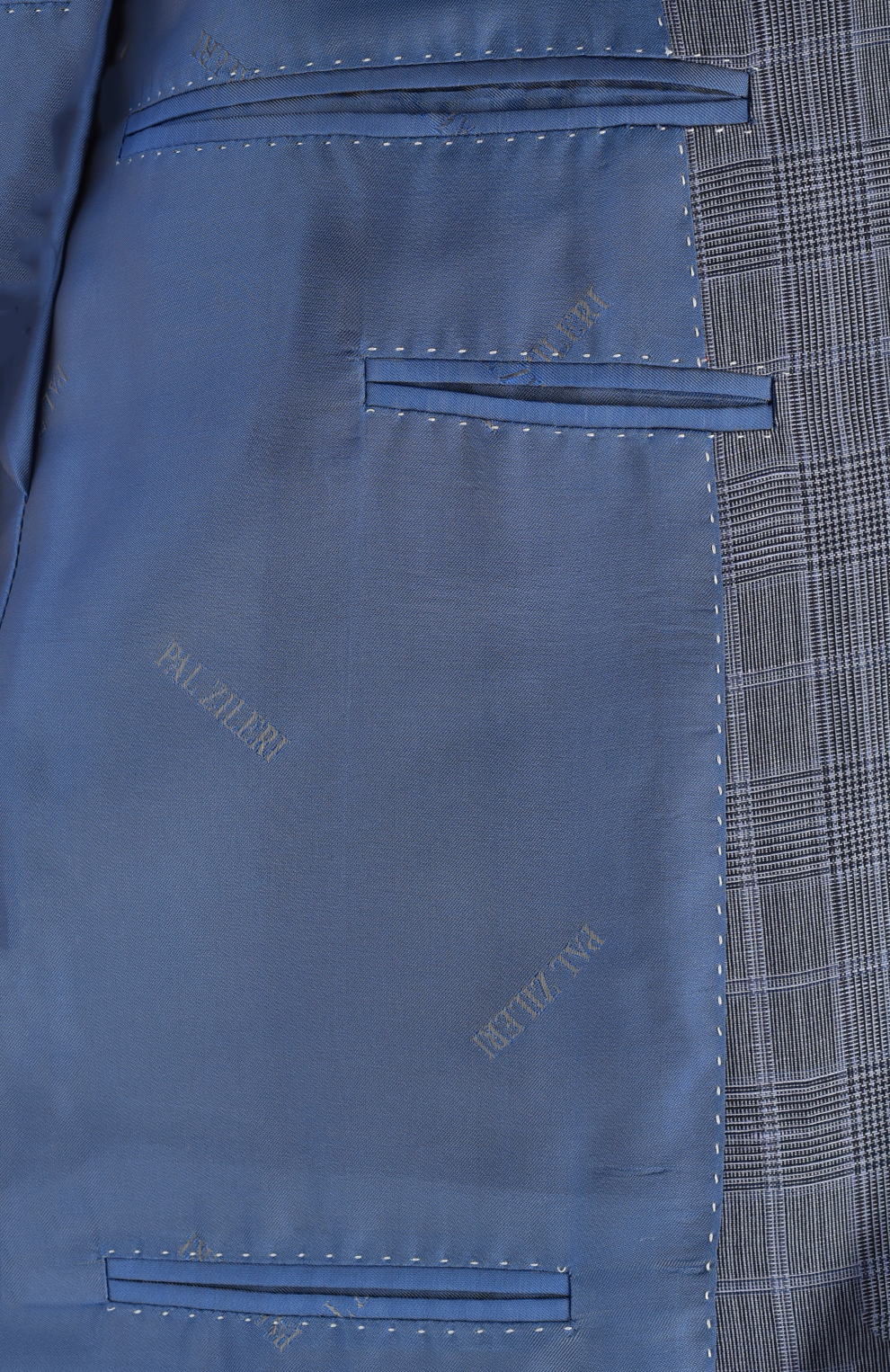 Однобортный костюм в клетку из смеси шерсти, льна и мохера