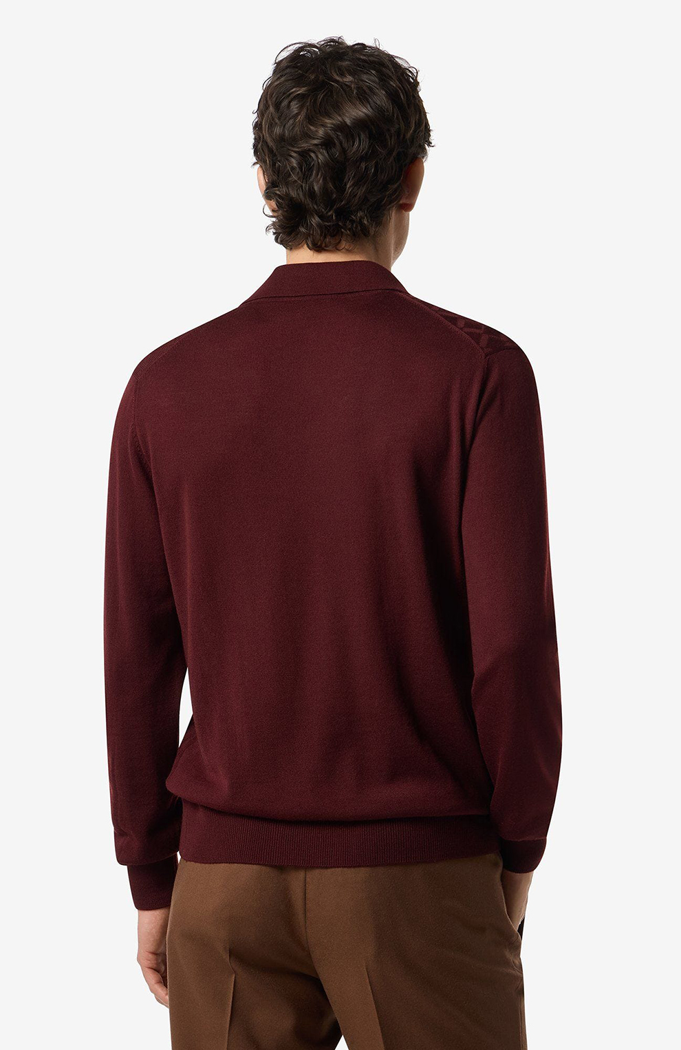 Поло без пуговиц из тонкой камвольной шерсти