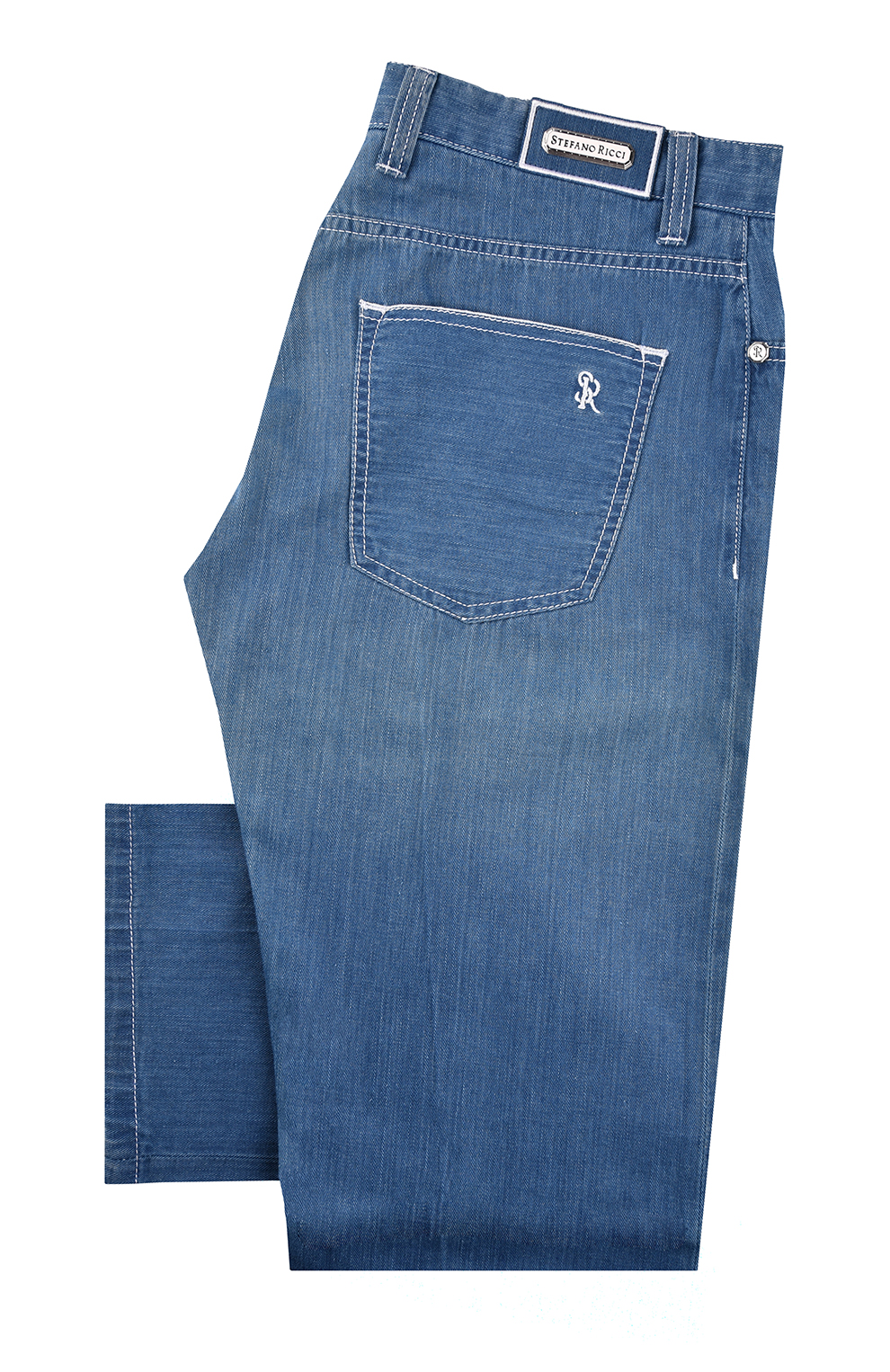 Джинсы с контрастной строчкой