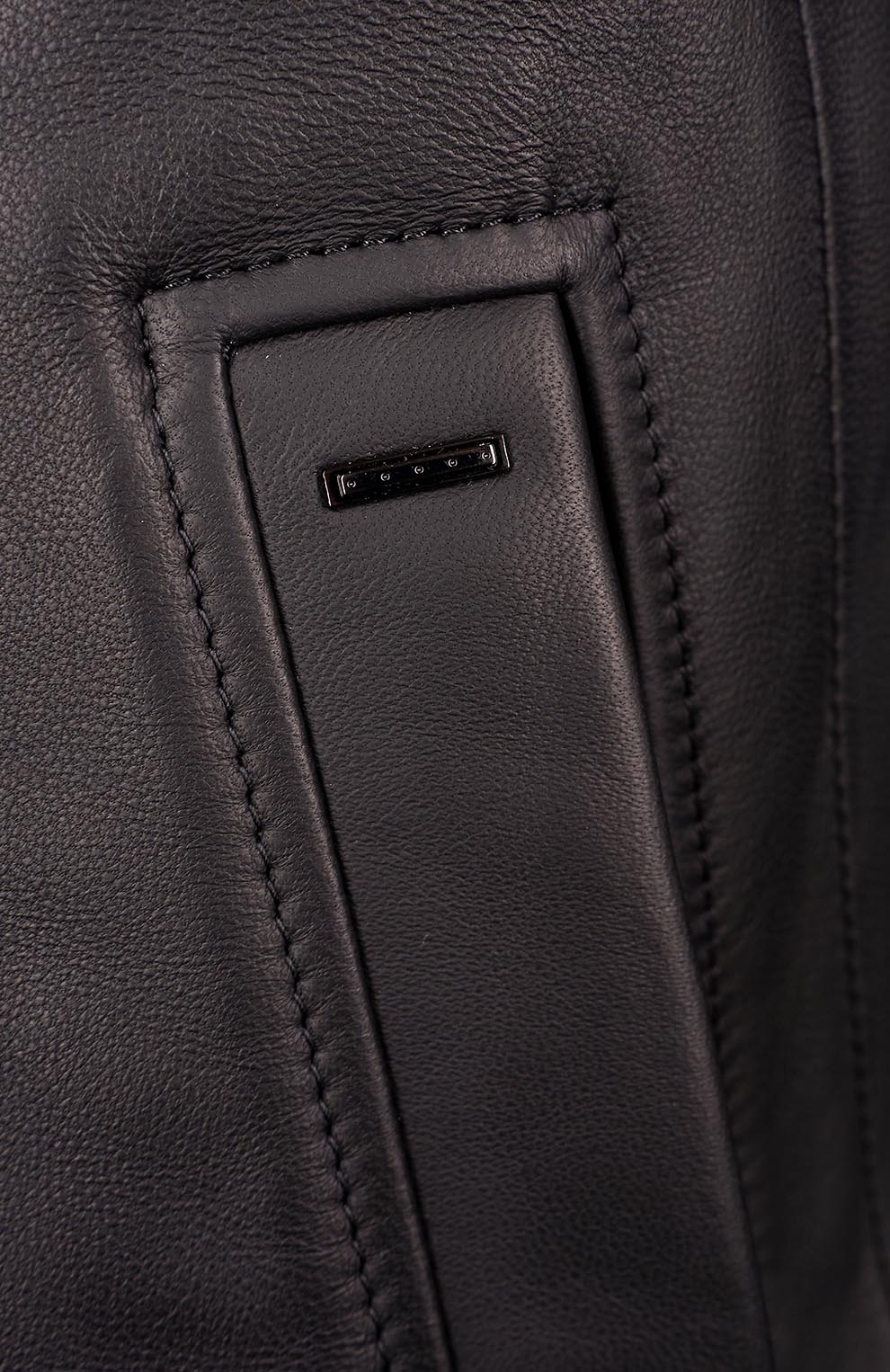 Куртка-блузон из кожи ягнёнка