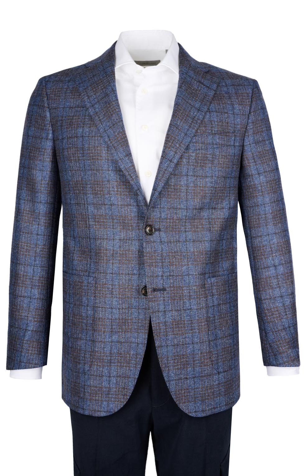 Шерстяной пиджак с накладными карманами