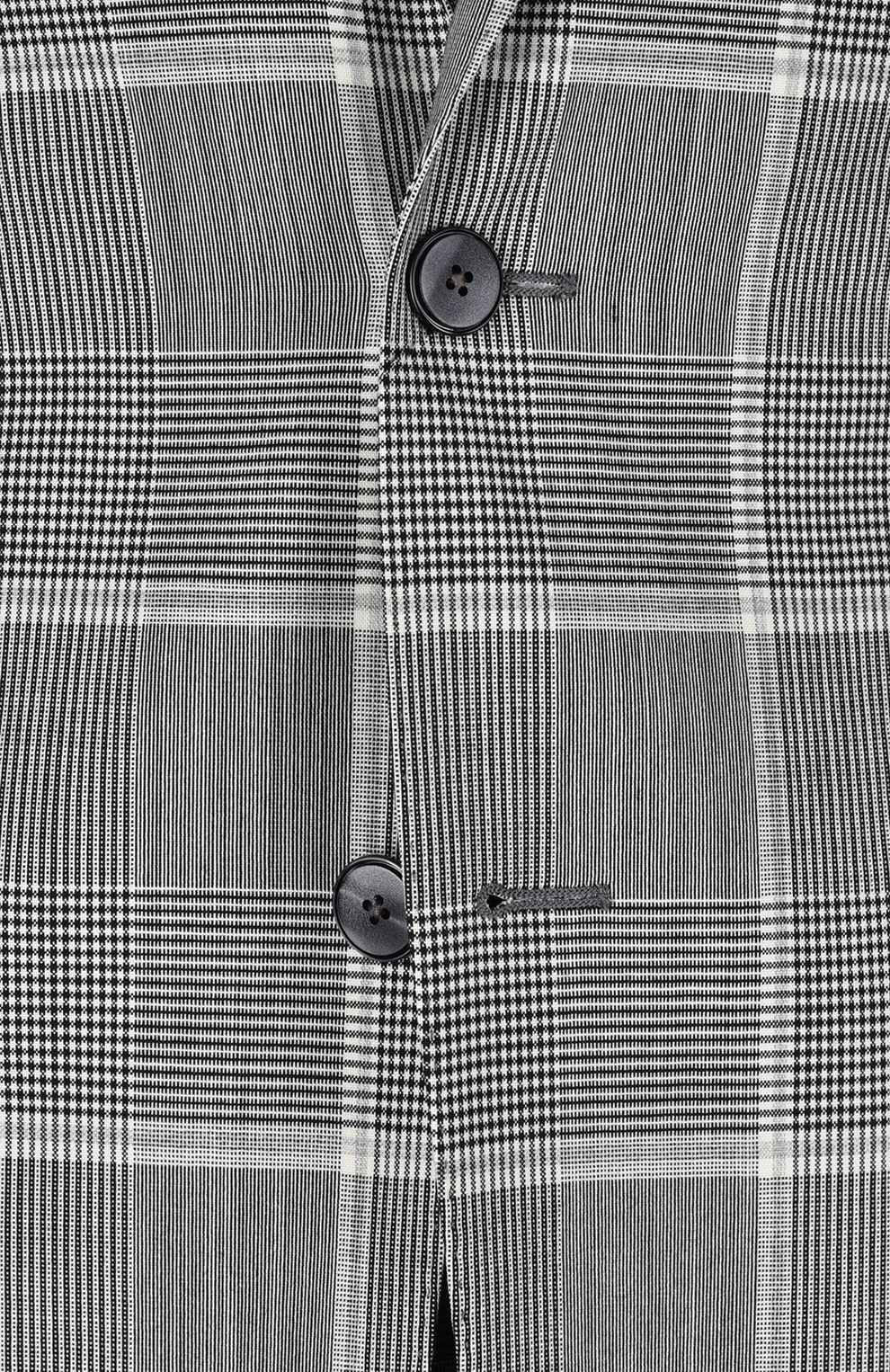 Шерстяной однобортный костюм в клетку