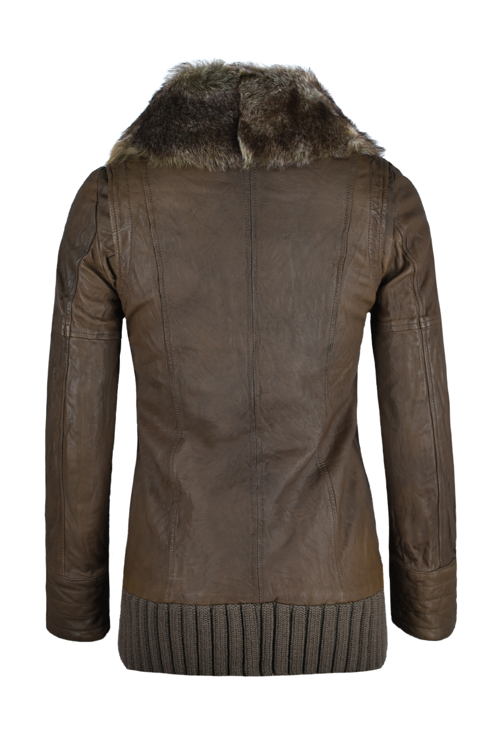 Утеплённая кожаная куртка