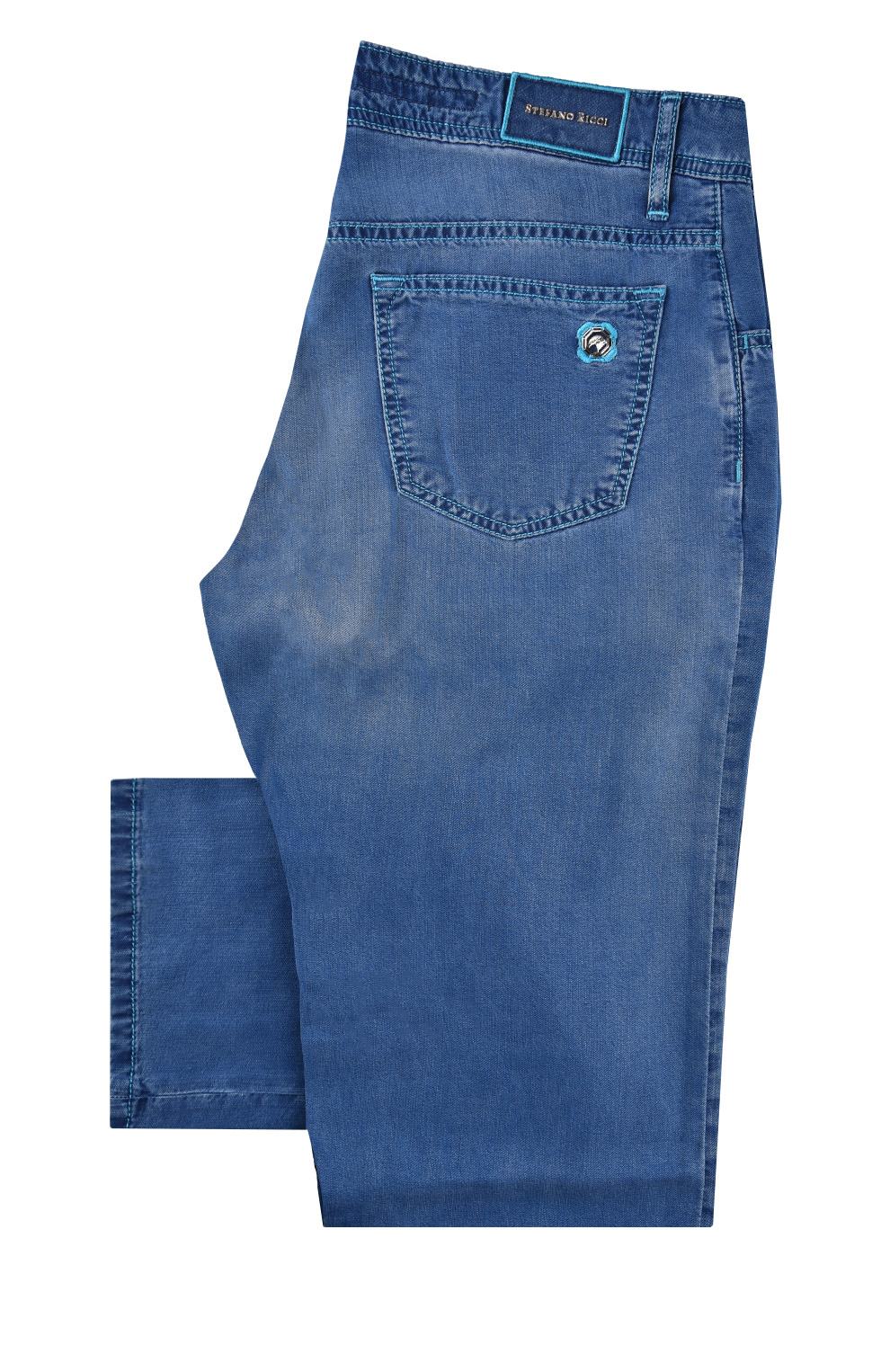 Джинсы с контрастной строчкой