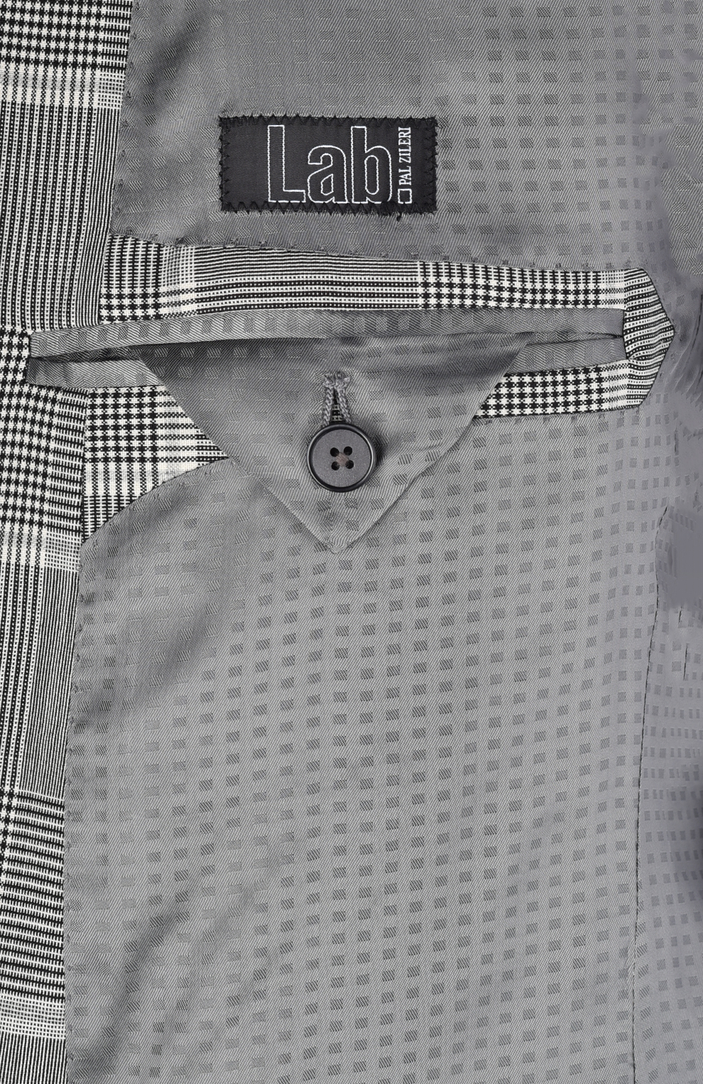 Шерстяной однобортный костюм в клетку