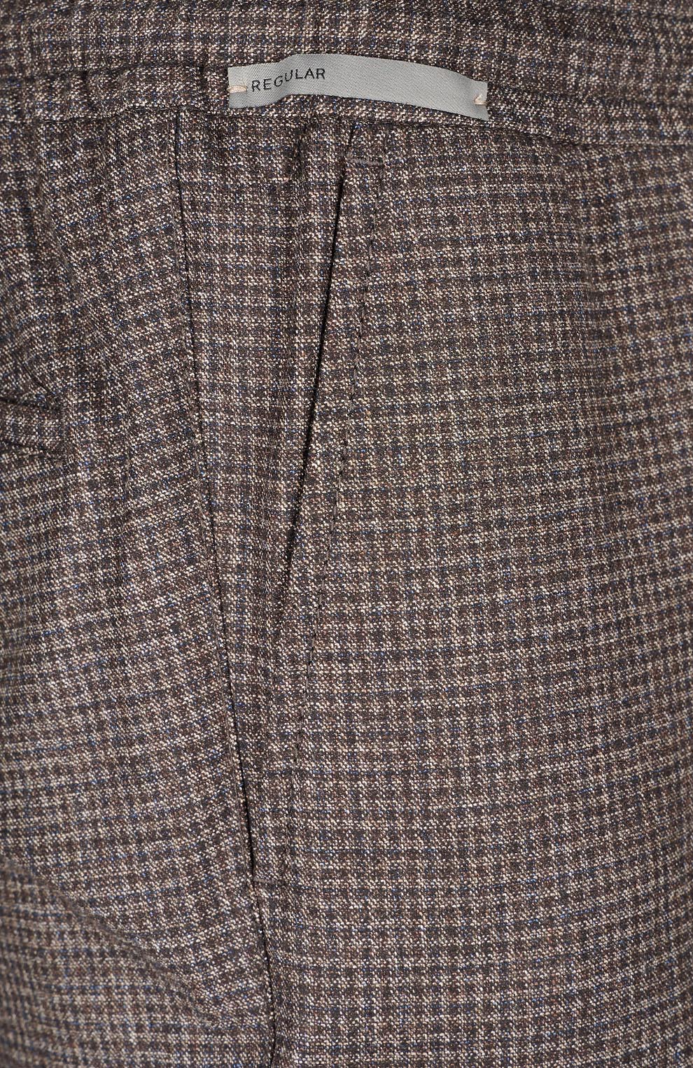 Шерстяные брюки в мелкую клетку