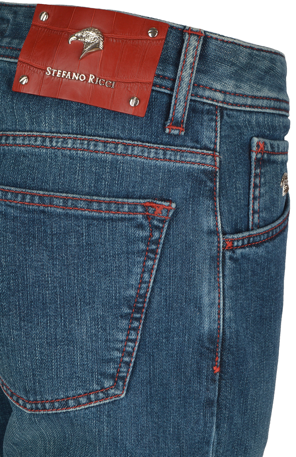 Джинсы с контрастной строчкой