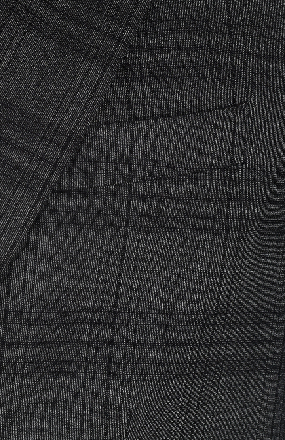 Шерстяной однобортный костюм в клетку