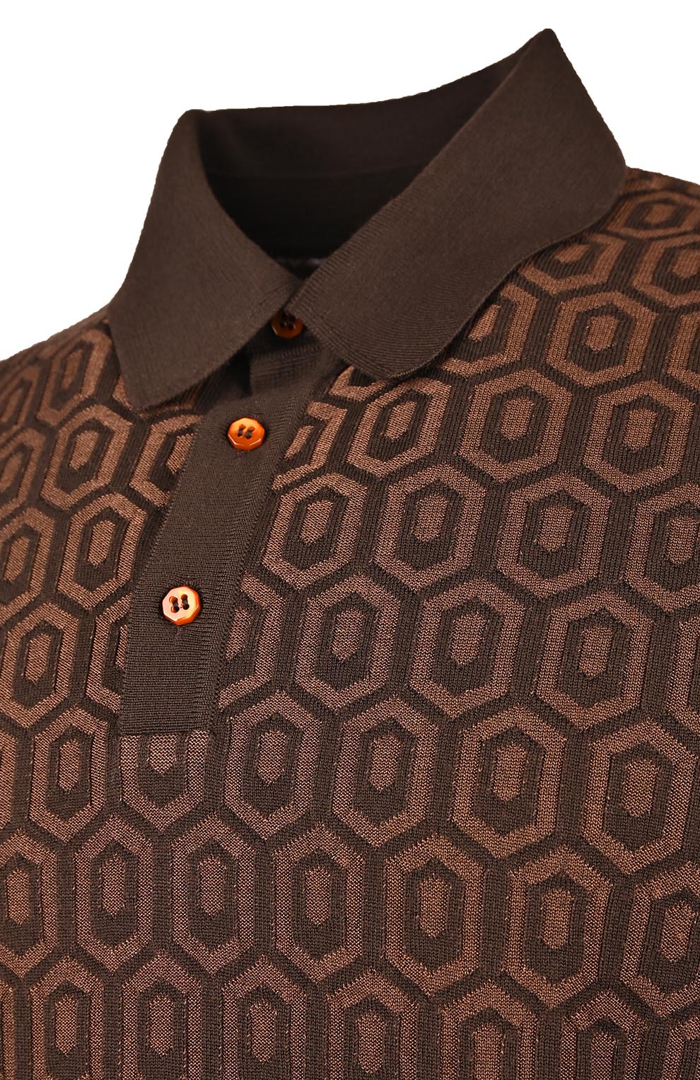 Поло из смеси шерсти и шёлка