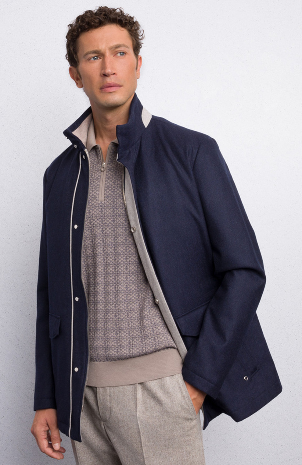 Куртка из смеси шерсти и кашемира