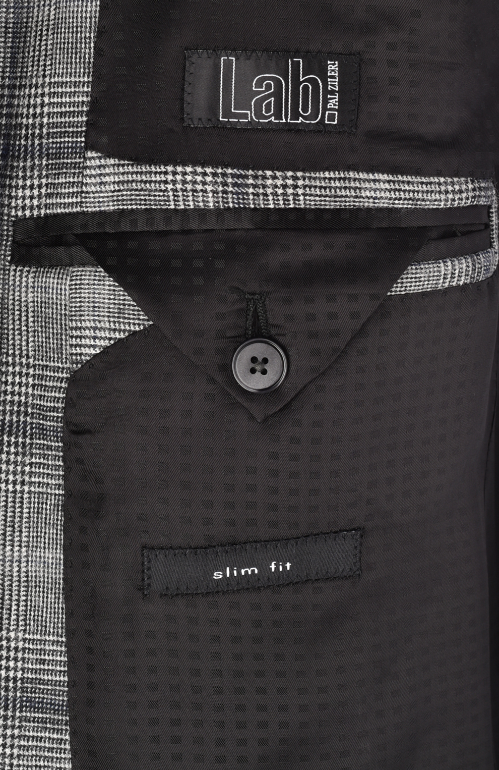 Шерстяной однобортный костюм в клетку