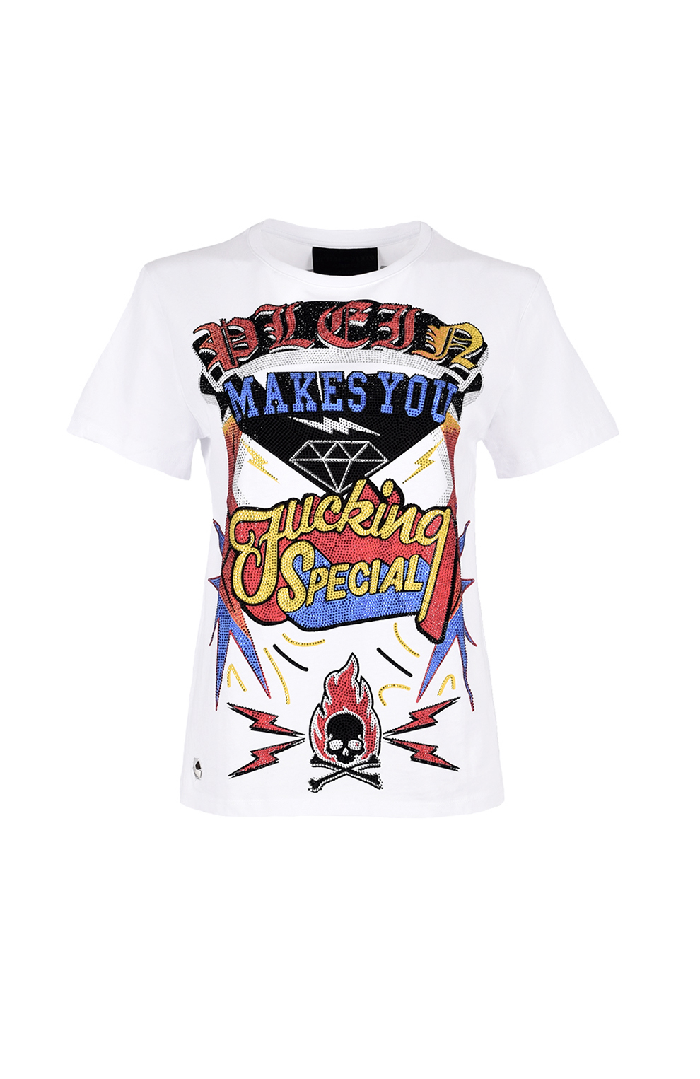 Футболка аппликациями из страз