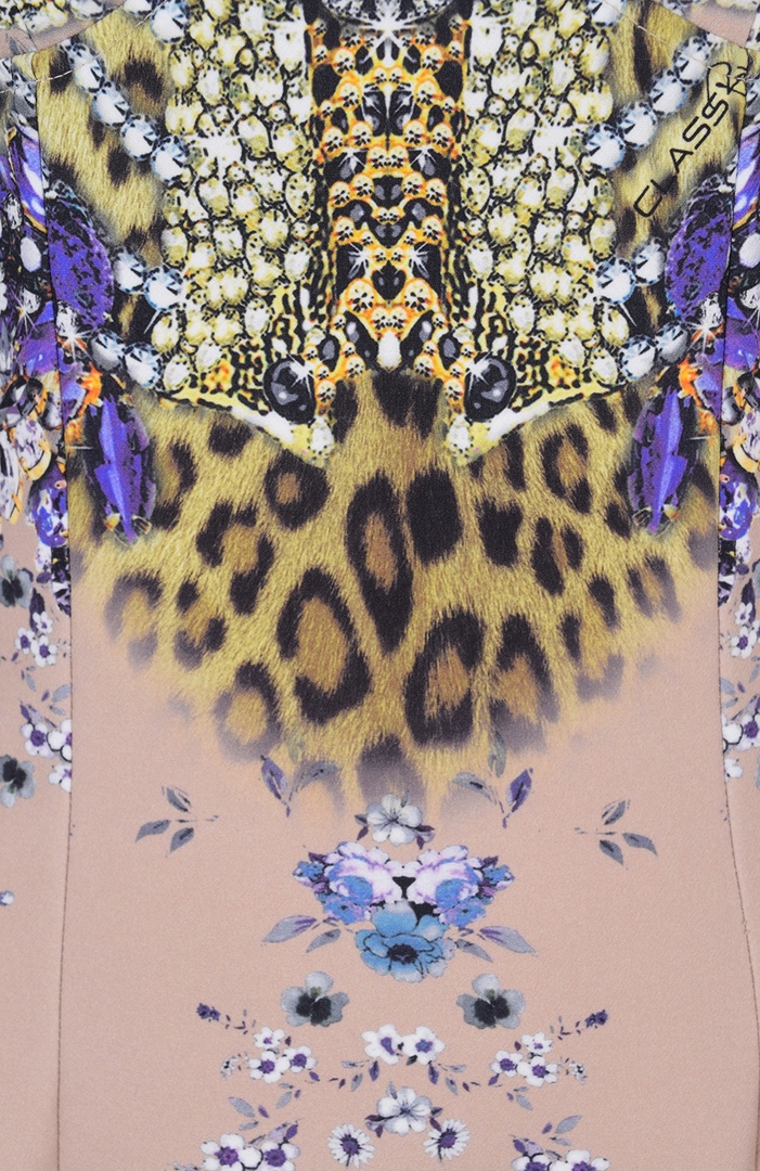 Платье-футляр с принтом