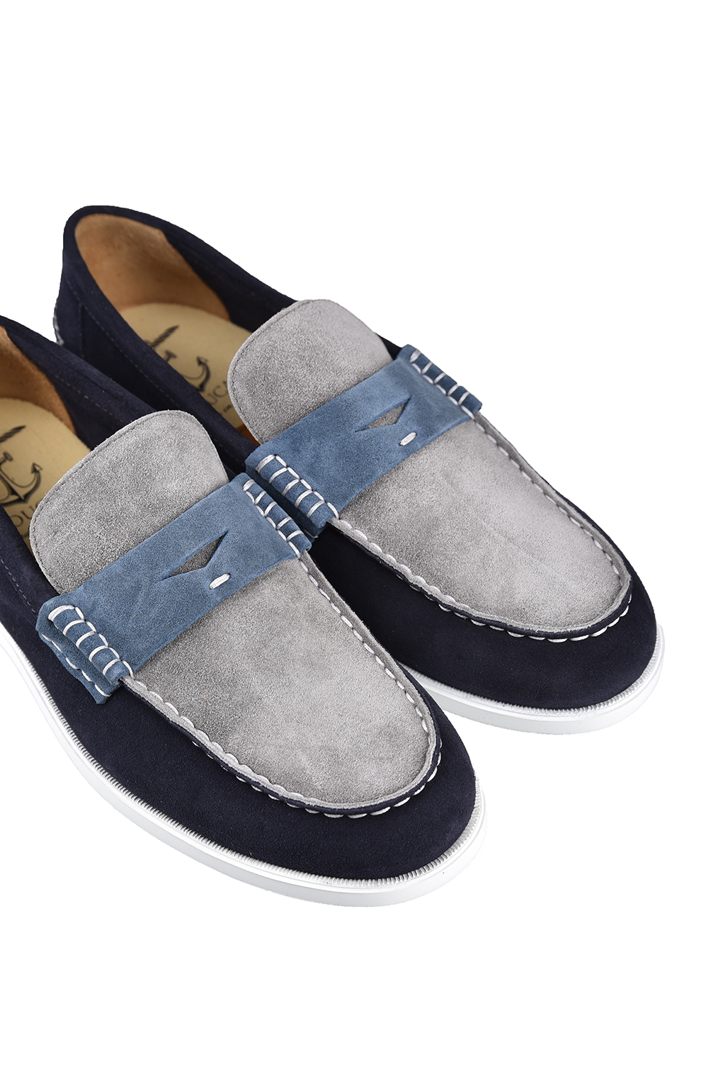 Замшевые пенни-лоферы