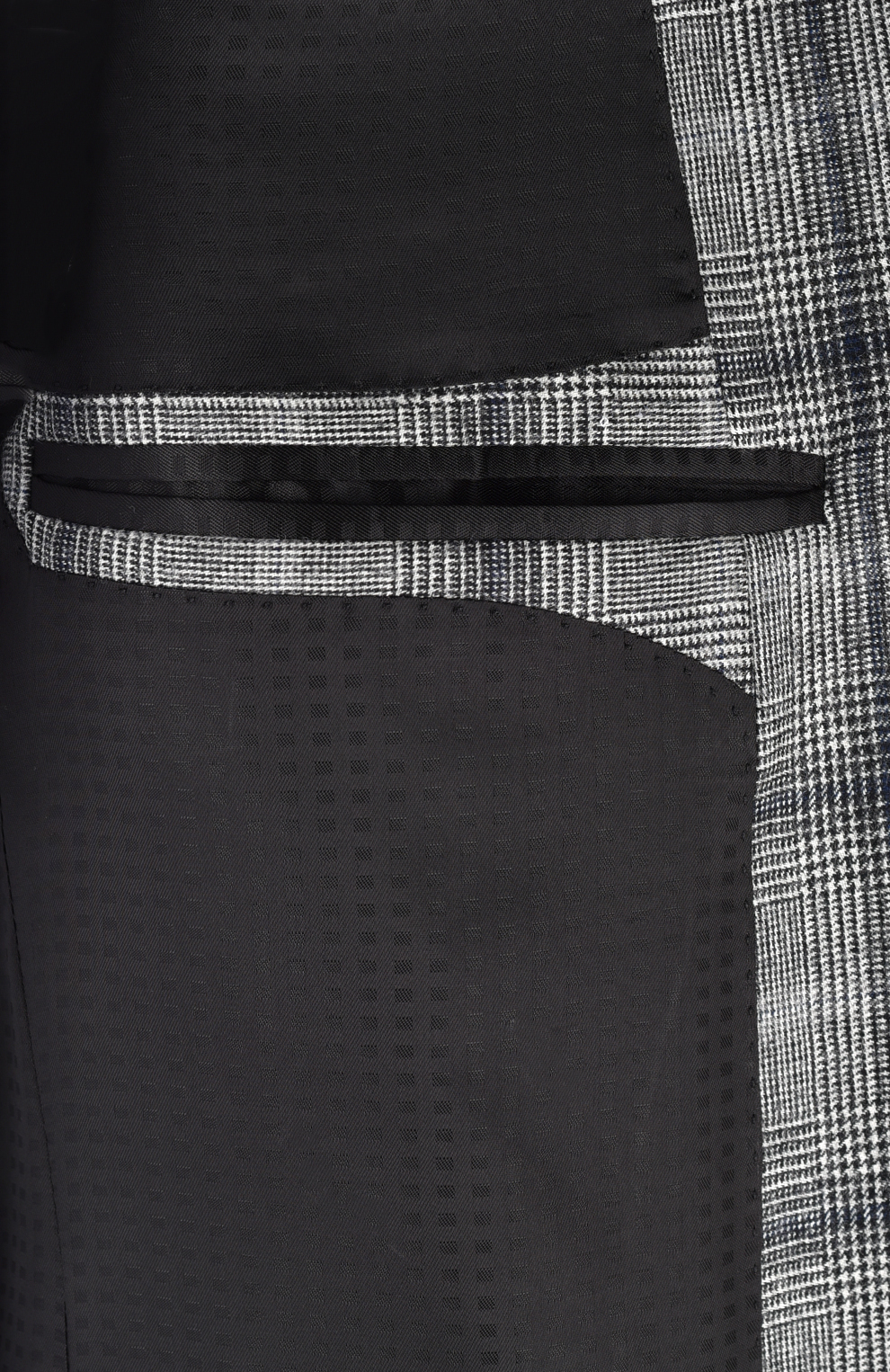 Шерстяной однобортный костюм в клетку