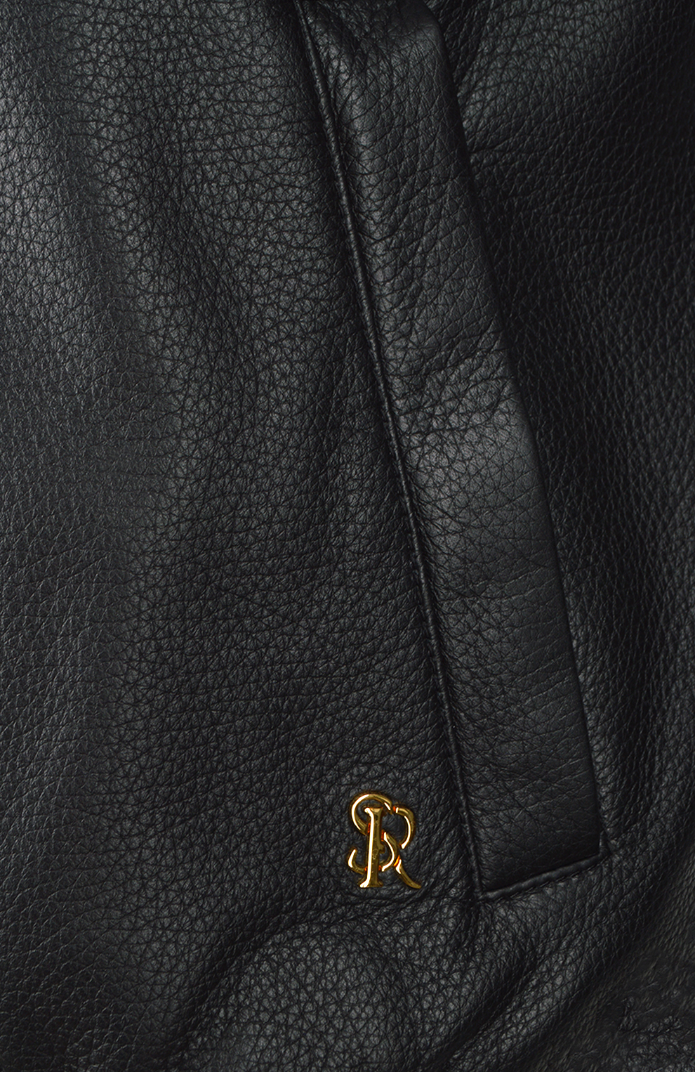 Куртка-бомбер из кожи и шёлка