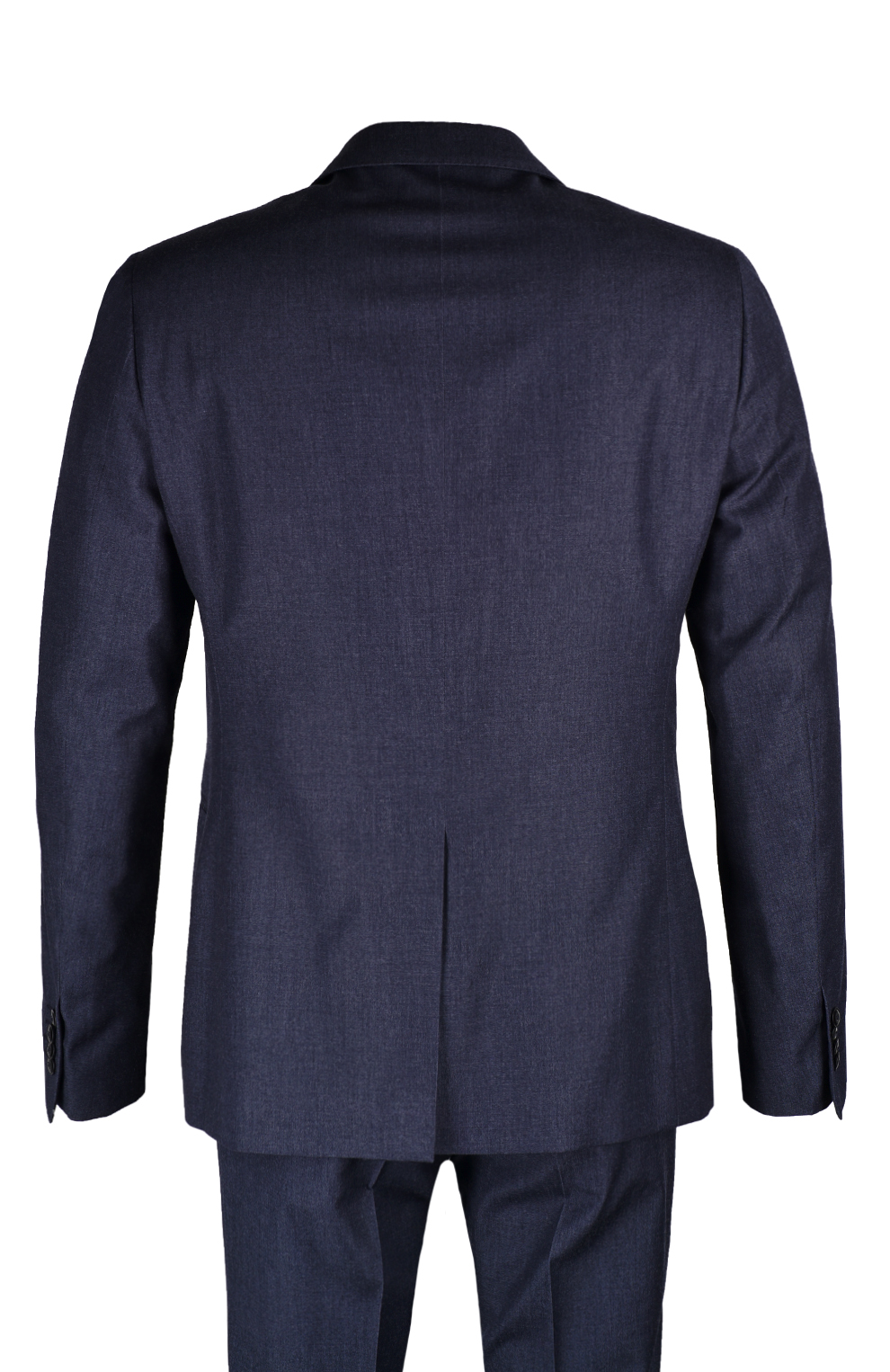 Шерстяной однобортный костюм с меланжевым эффектом