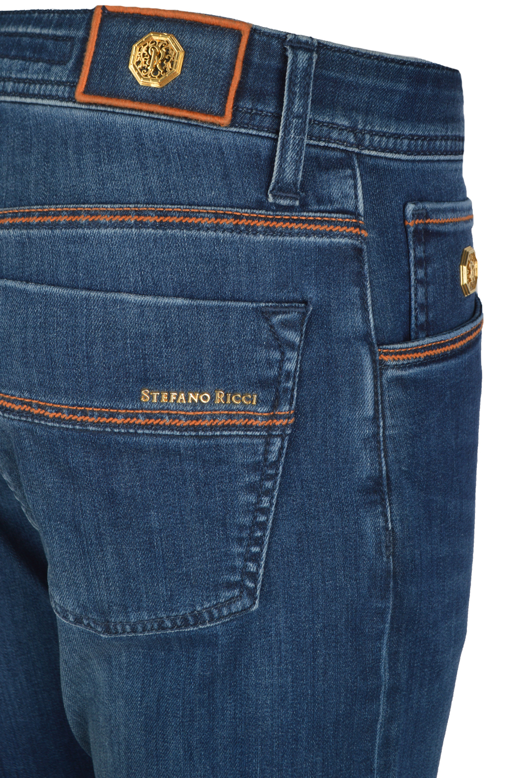 Джинсы с контрастной строчкой