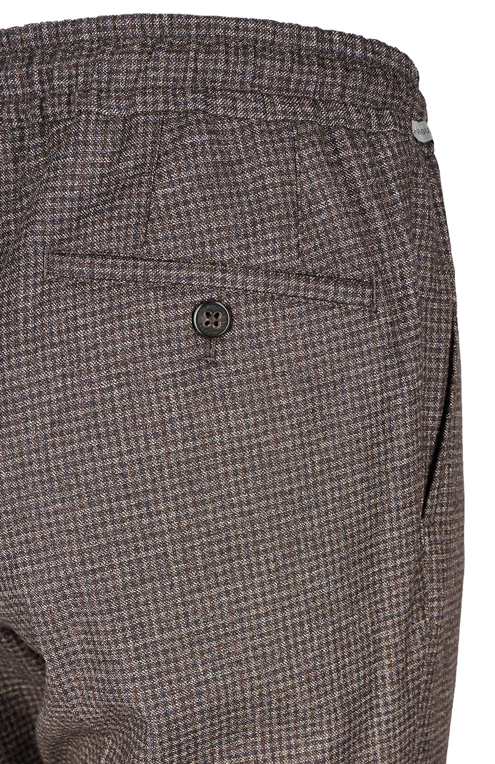 Шерстяные брюки в мелкую клетку