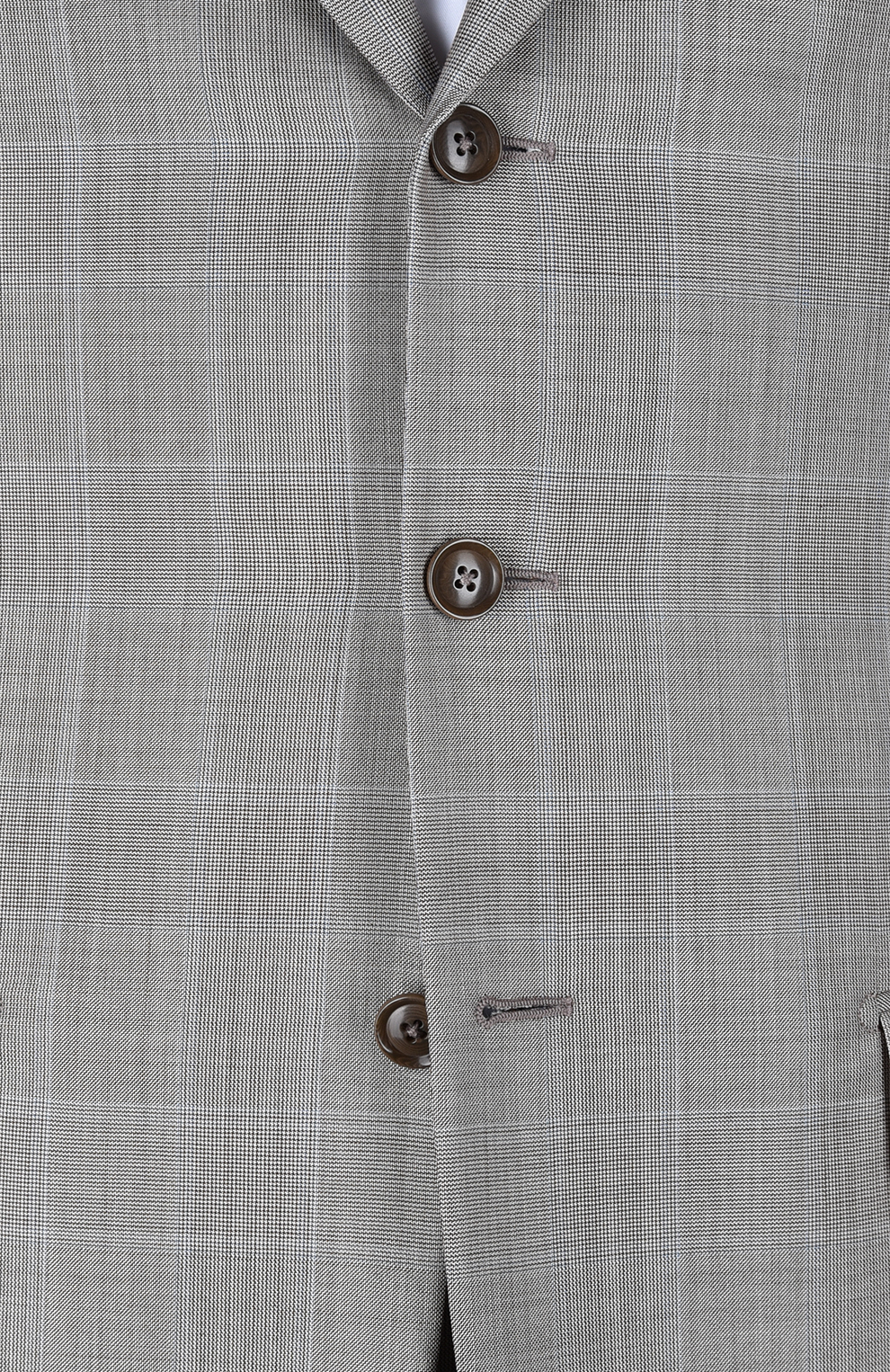 Однобортный костюм из смеси шерсти и шёлка в клетку