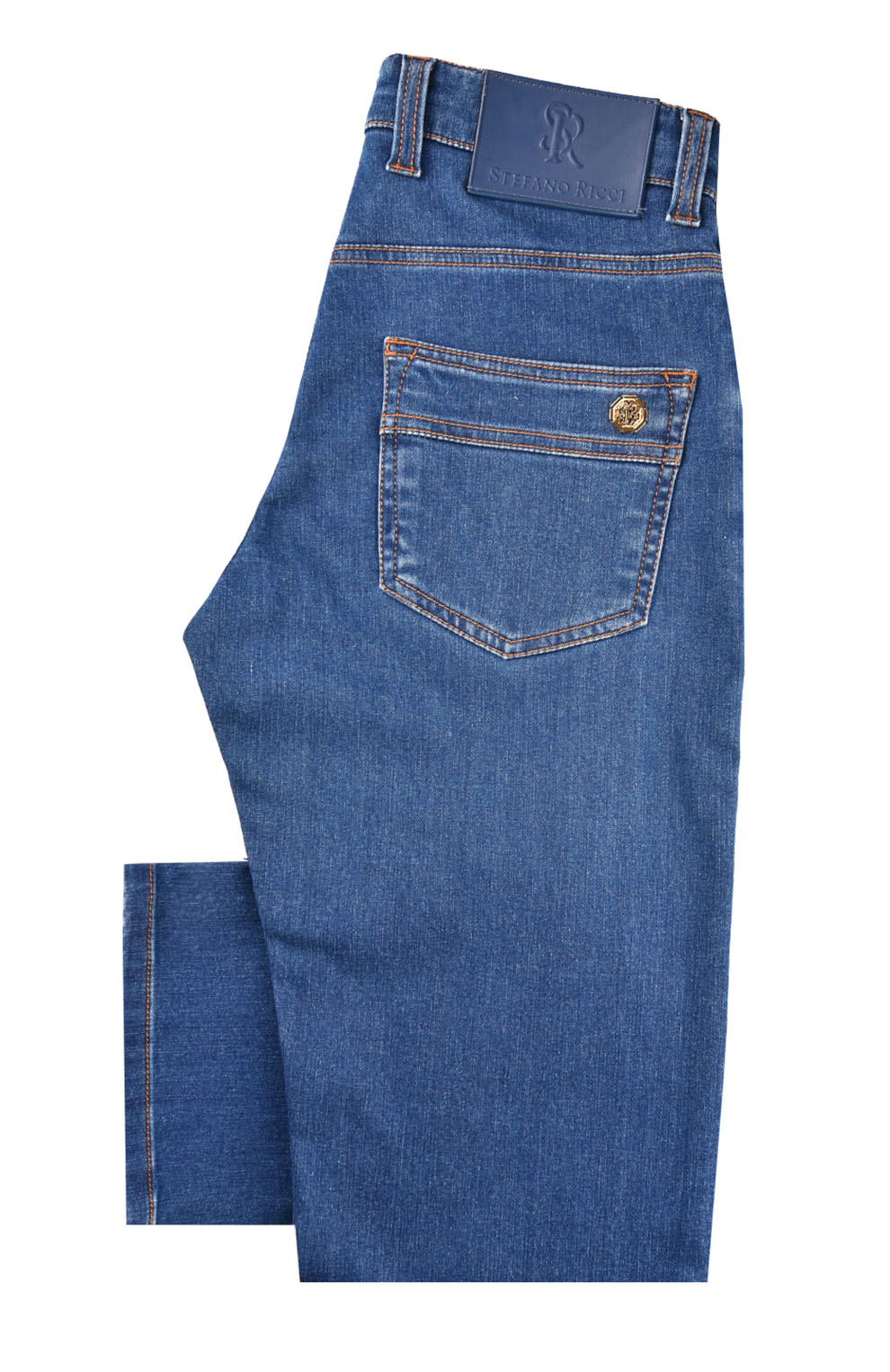 Джинсы с контрастной строчкой