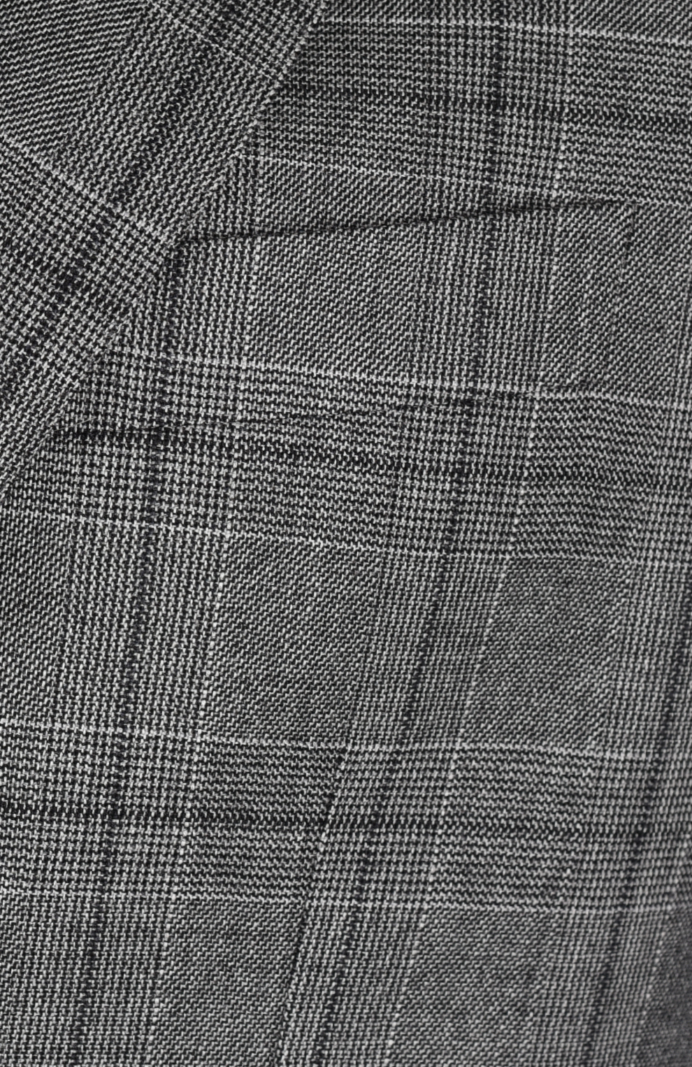 Шерстяной однобортный костюм в клетку