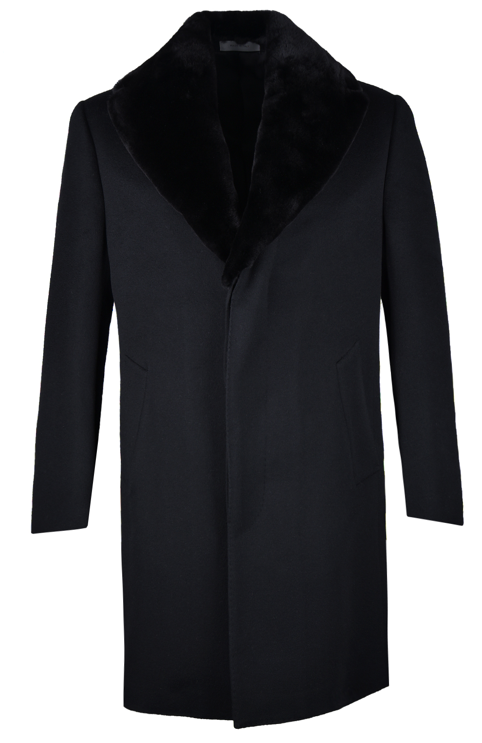 Кашемировое пальто с норковым воротником