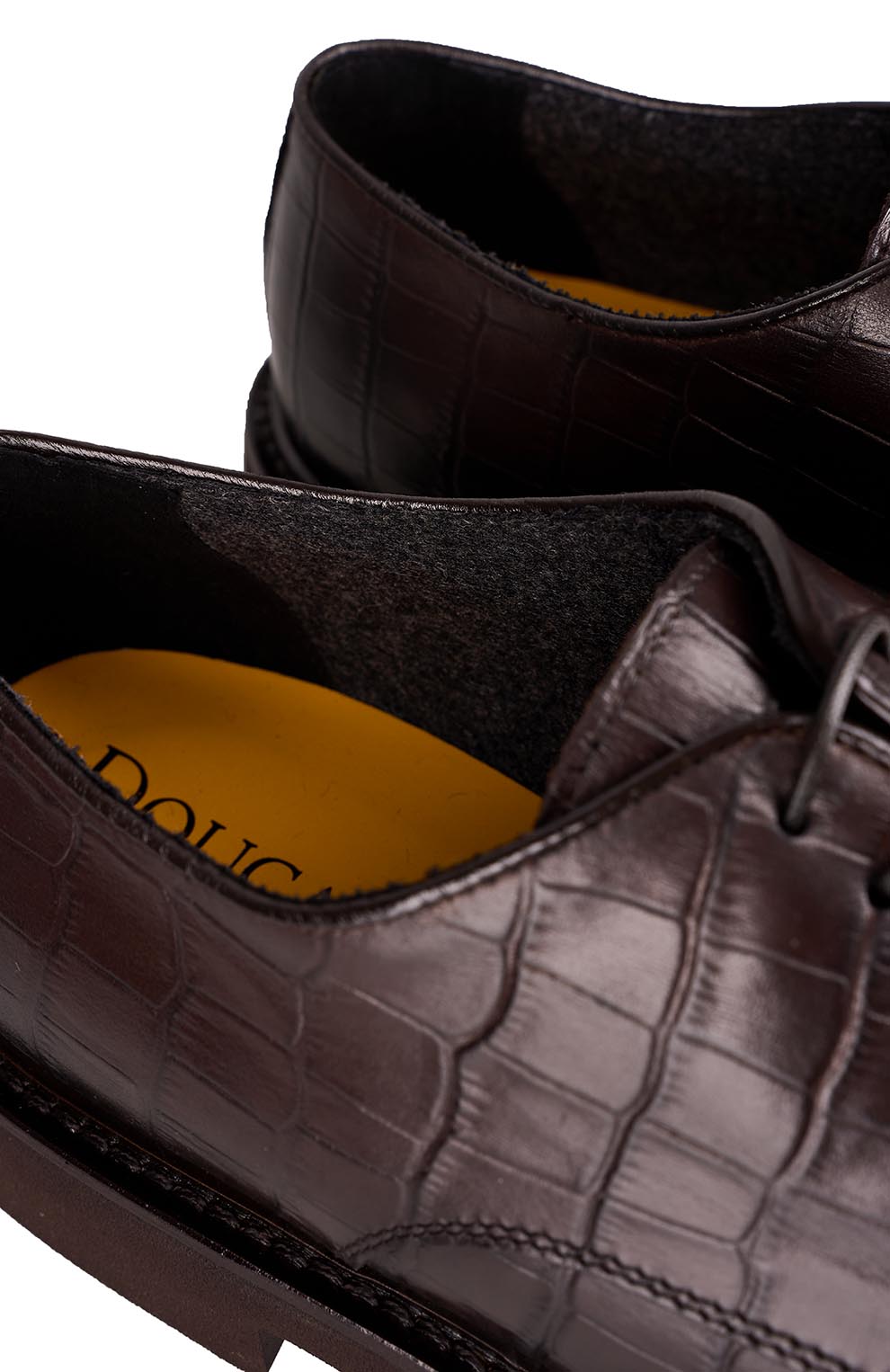 Дерби из текстурированной кожи с подкладкой из шерсти