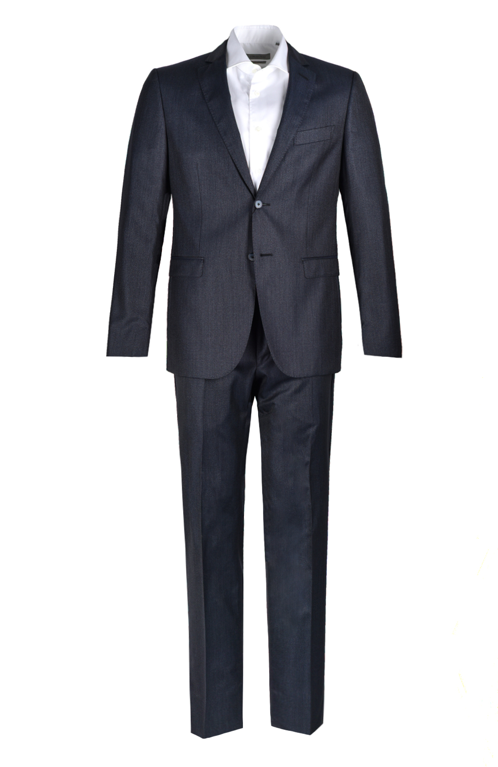 Костюм из смеси шерсти и шёлка с меланжевым эффектом