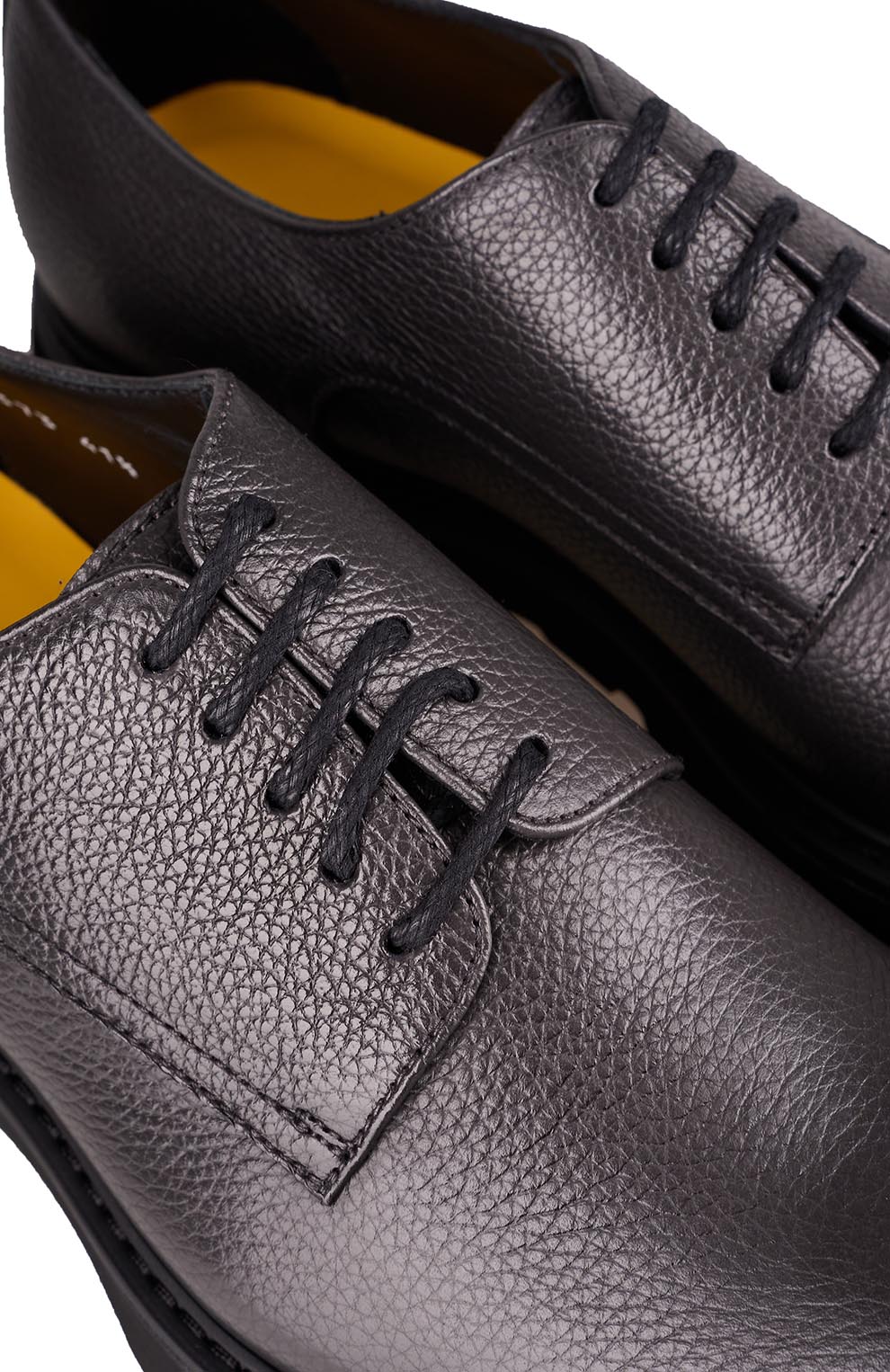 Дерби из текстурированной кожи